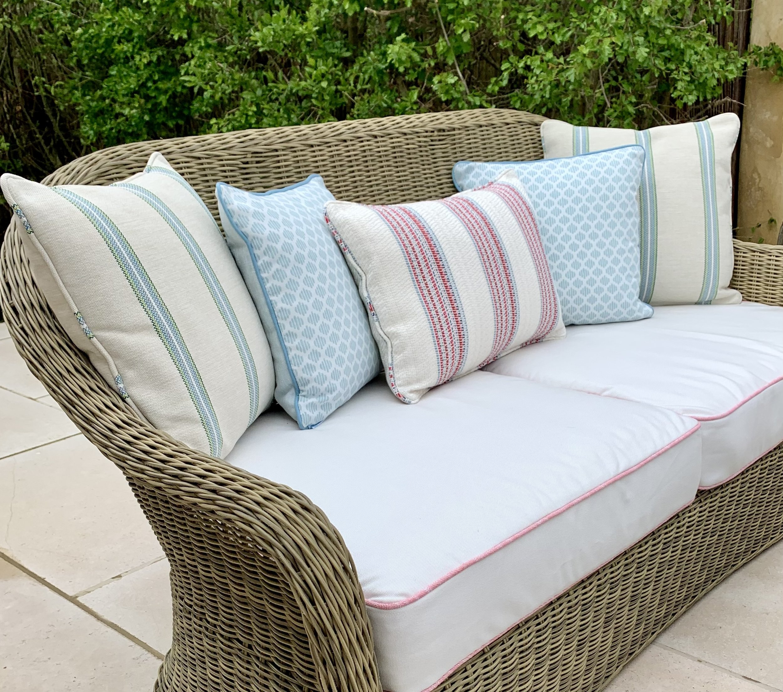 Outdoor cushions and scatter cushions