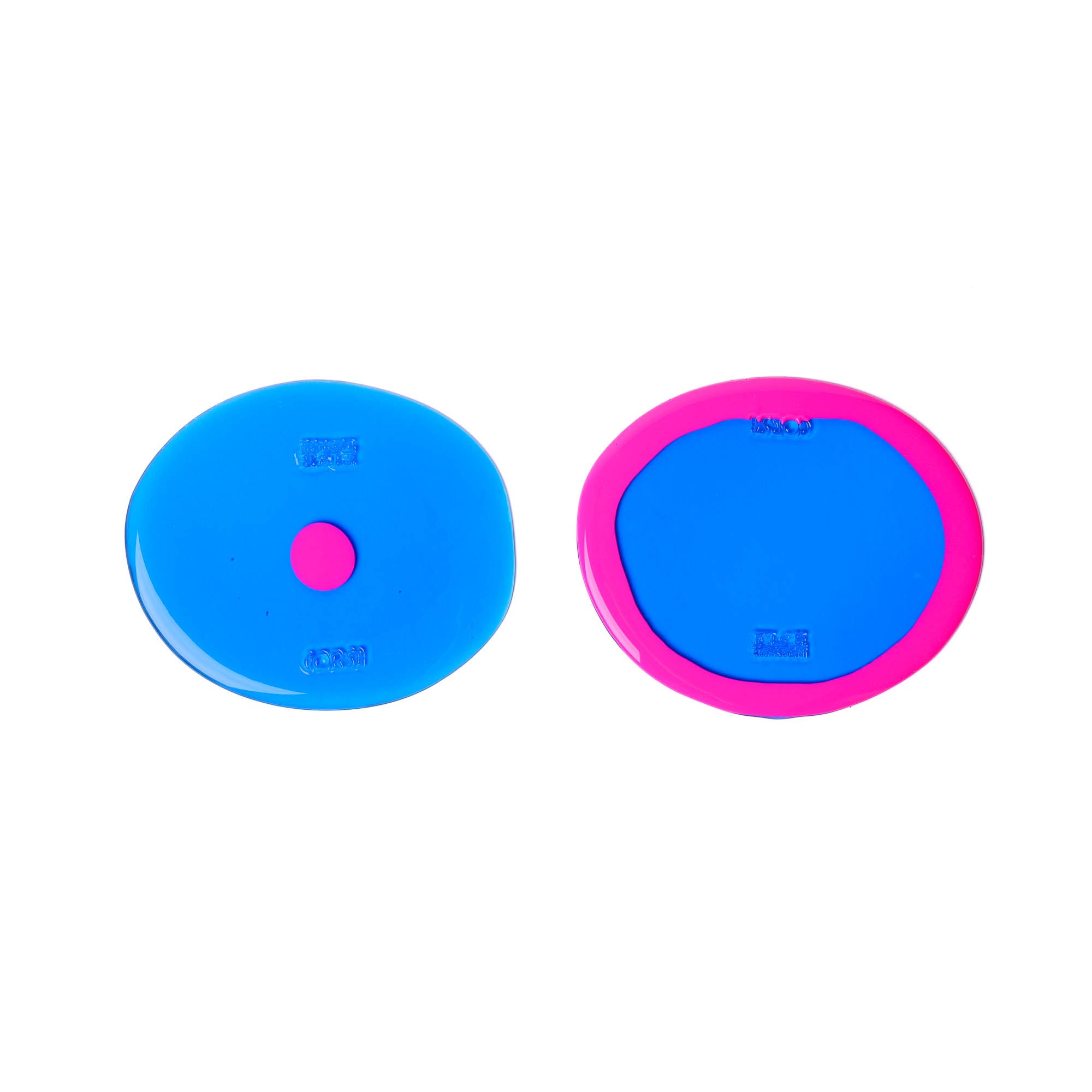 Set of 2 Table-Mates Small - Clear Celestial Blue, Fluo Fuchsia