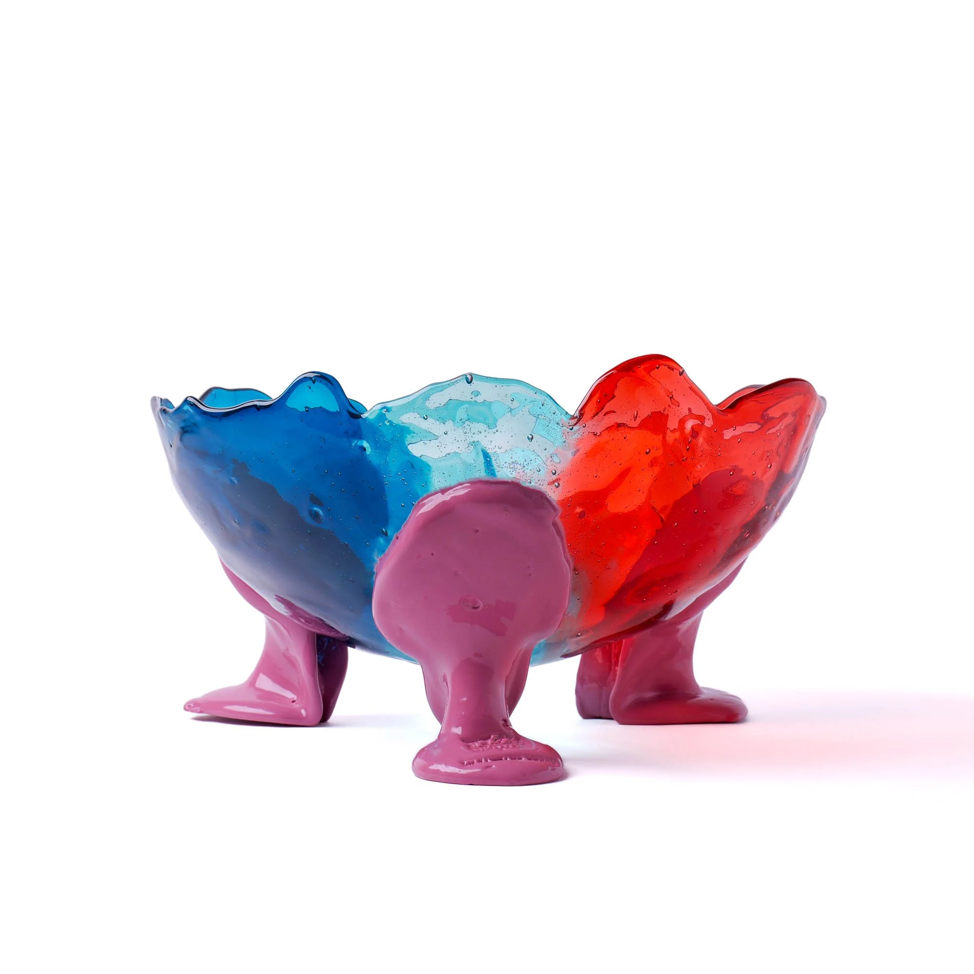 Big Collina Vase Extra Colour - Clear Dark Ruby, Aqua, Emerald, Mauve