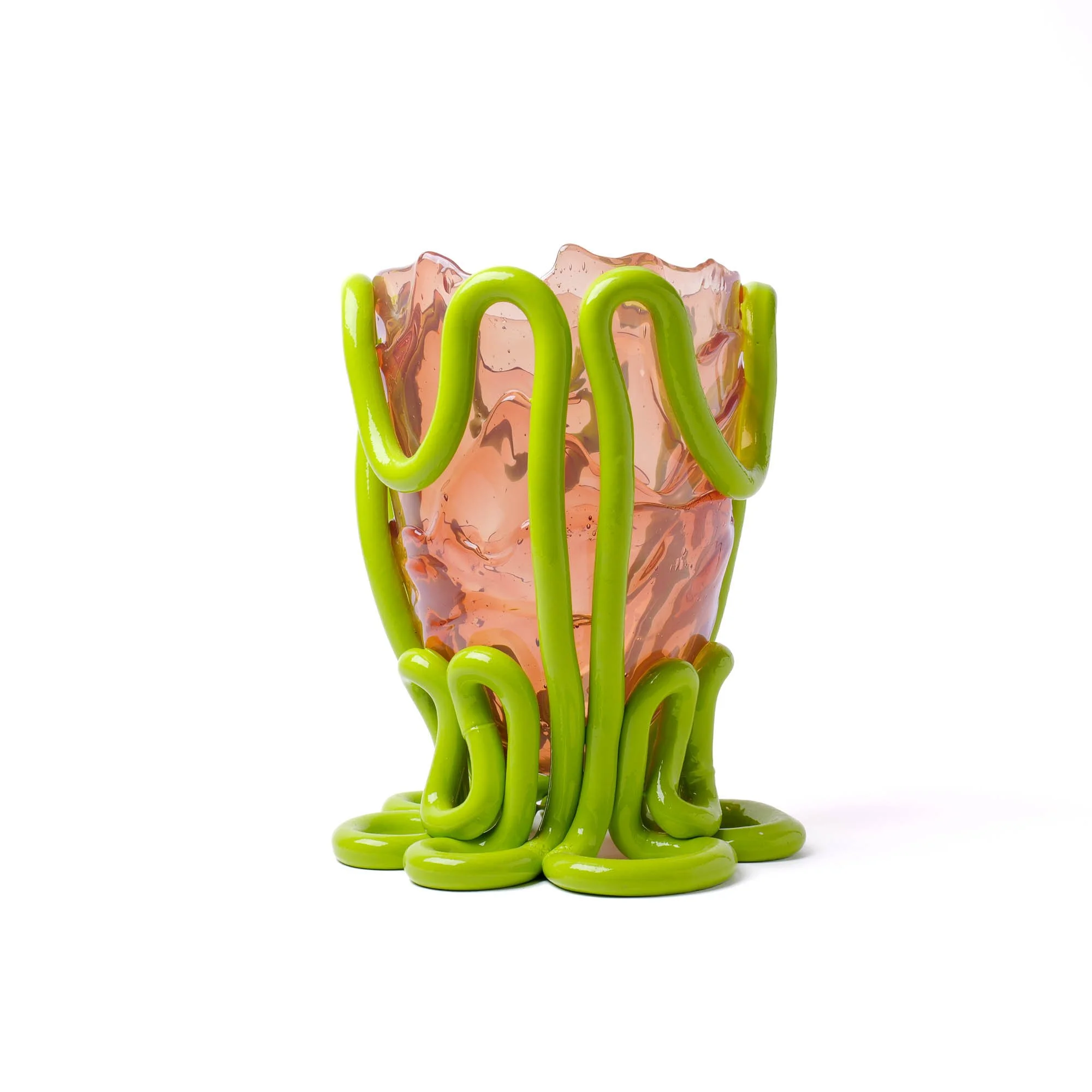 Indian Summer Vase L - Clear Light Ruby, Lime