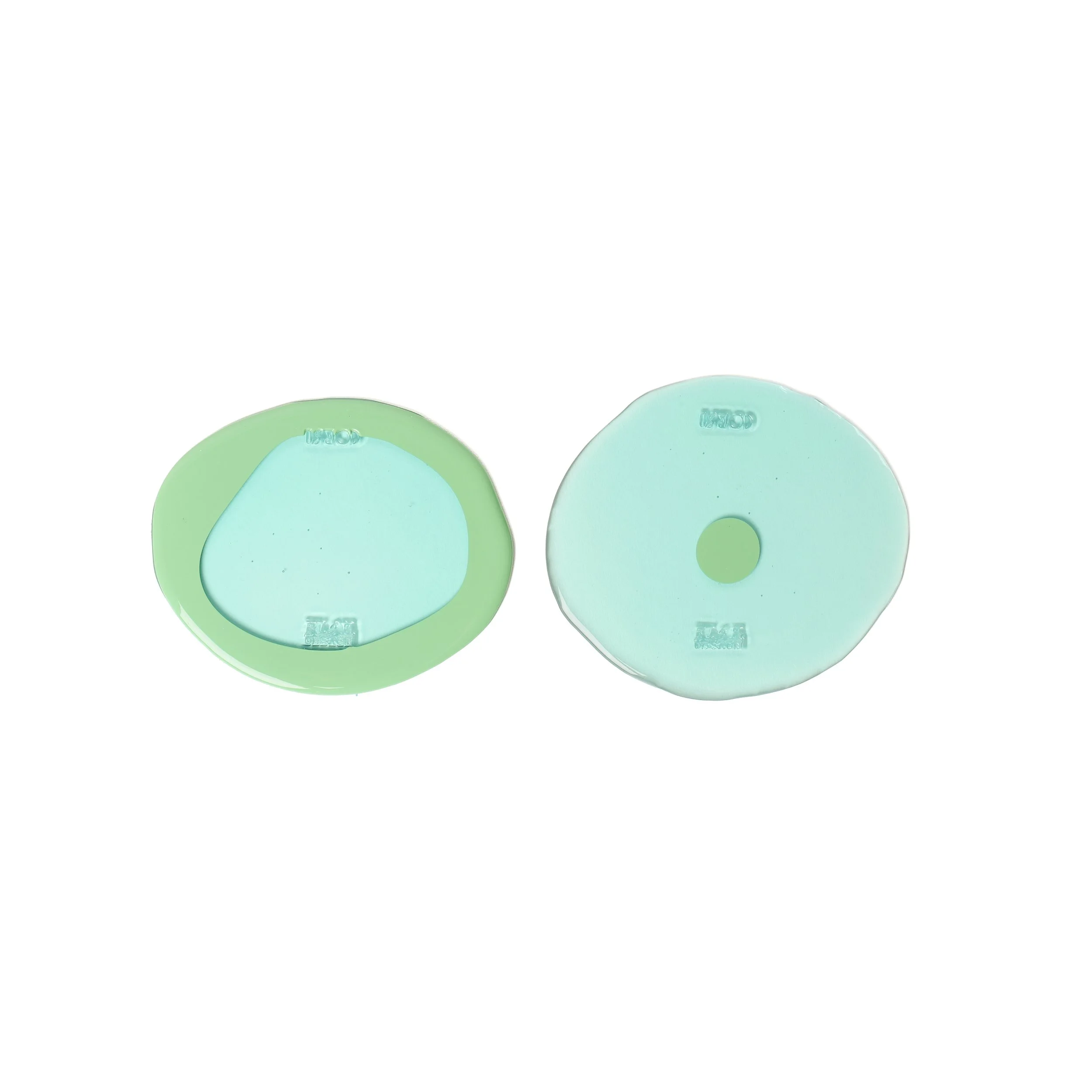 Set of 2 Table-Mates Small - Clear Aqua, Dark Mint