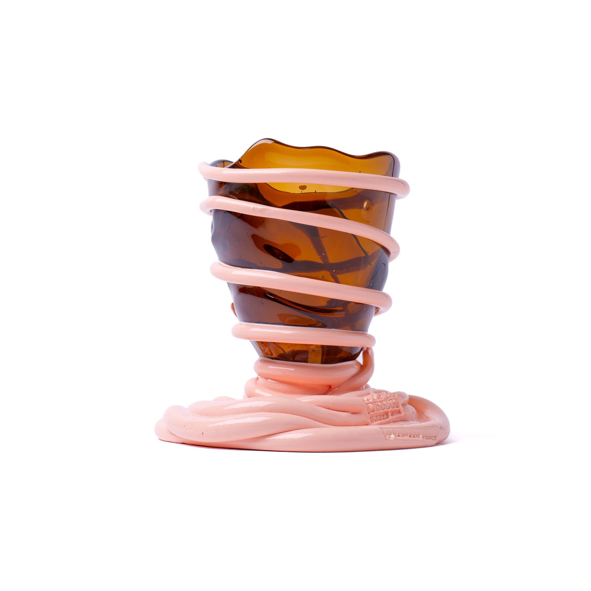 Pompitu II Vase XS - Clear Brown, Salmon