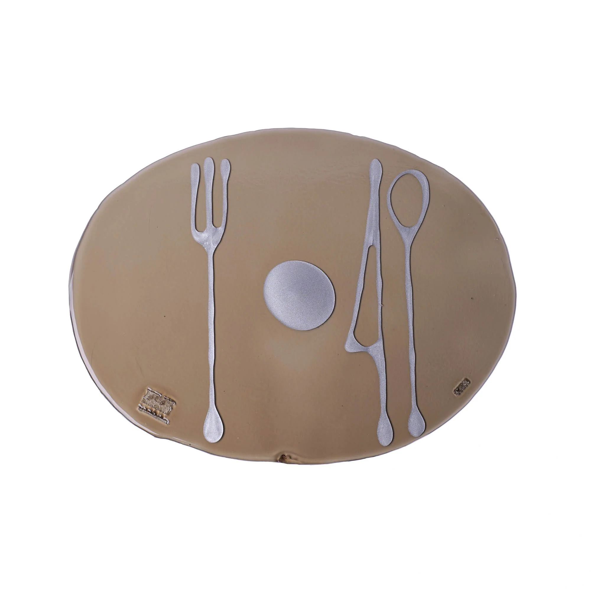 Table-Mates Placemat - Clear Brown, Silver 2