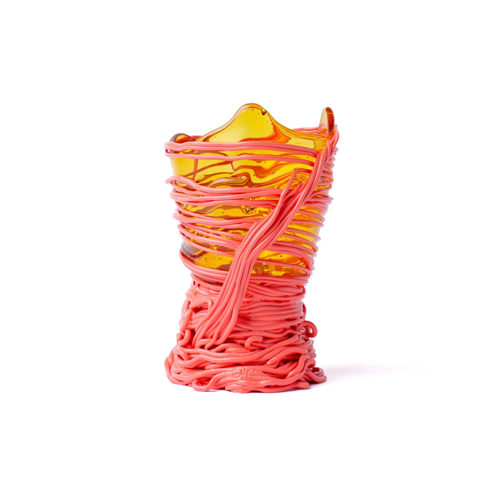 Spaghetti XS - Clear Amber, Dark Salmon