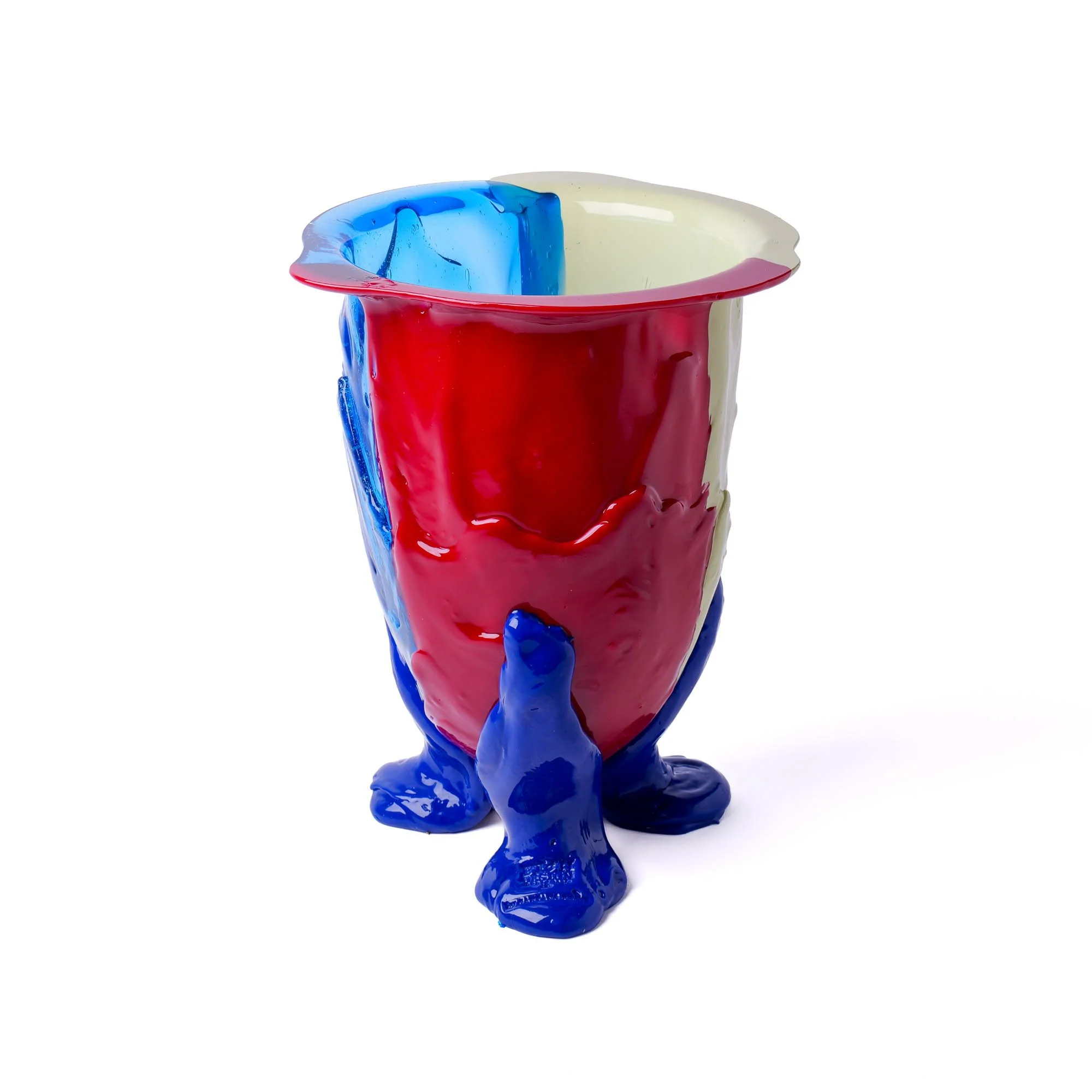 Amazonia Vase - Clear Light Blue, Bordeaux, Olive, Blue