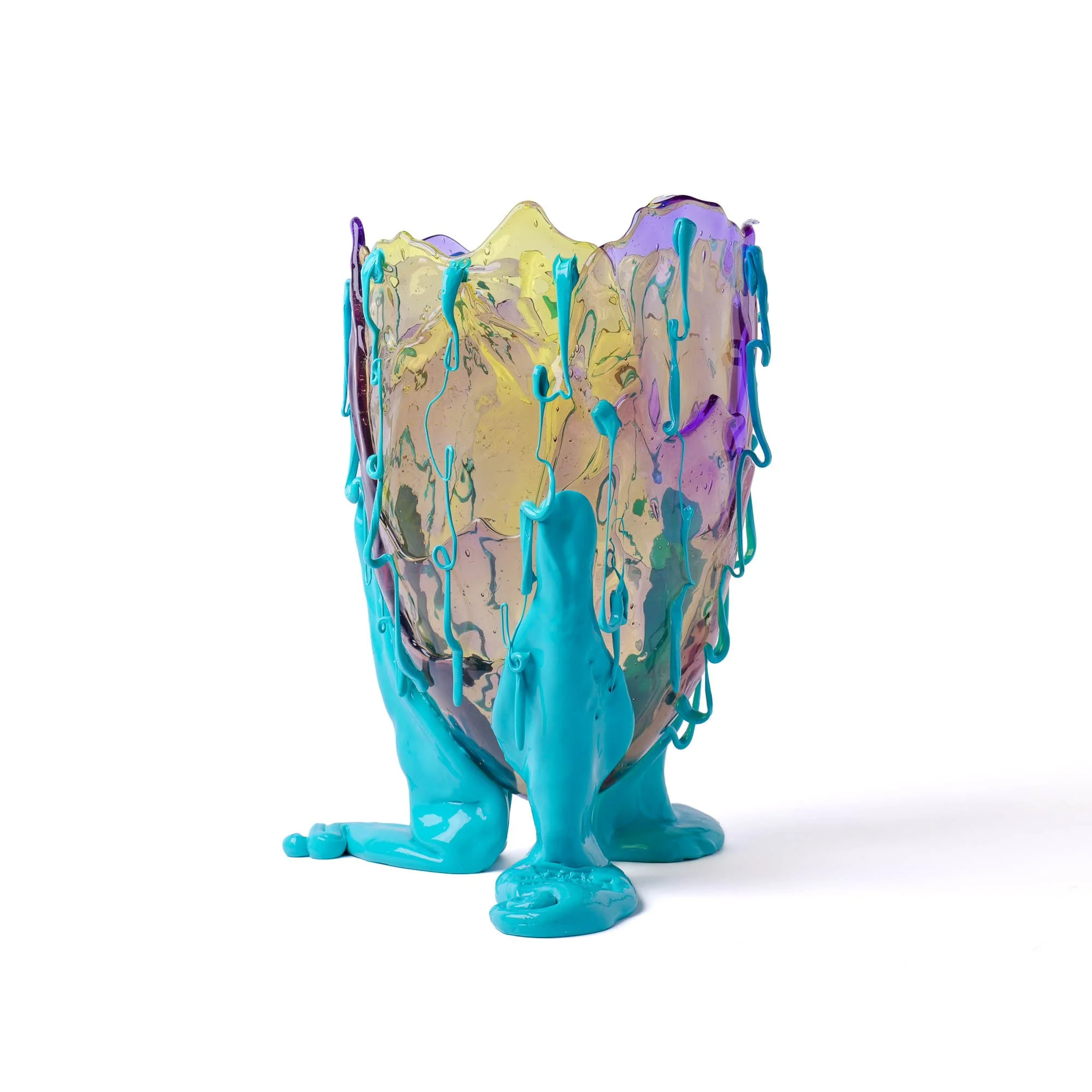 Clear Special Vase Extra Colour - Clear Yellow, Lilac, Turquoise