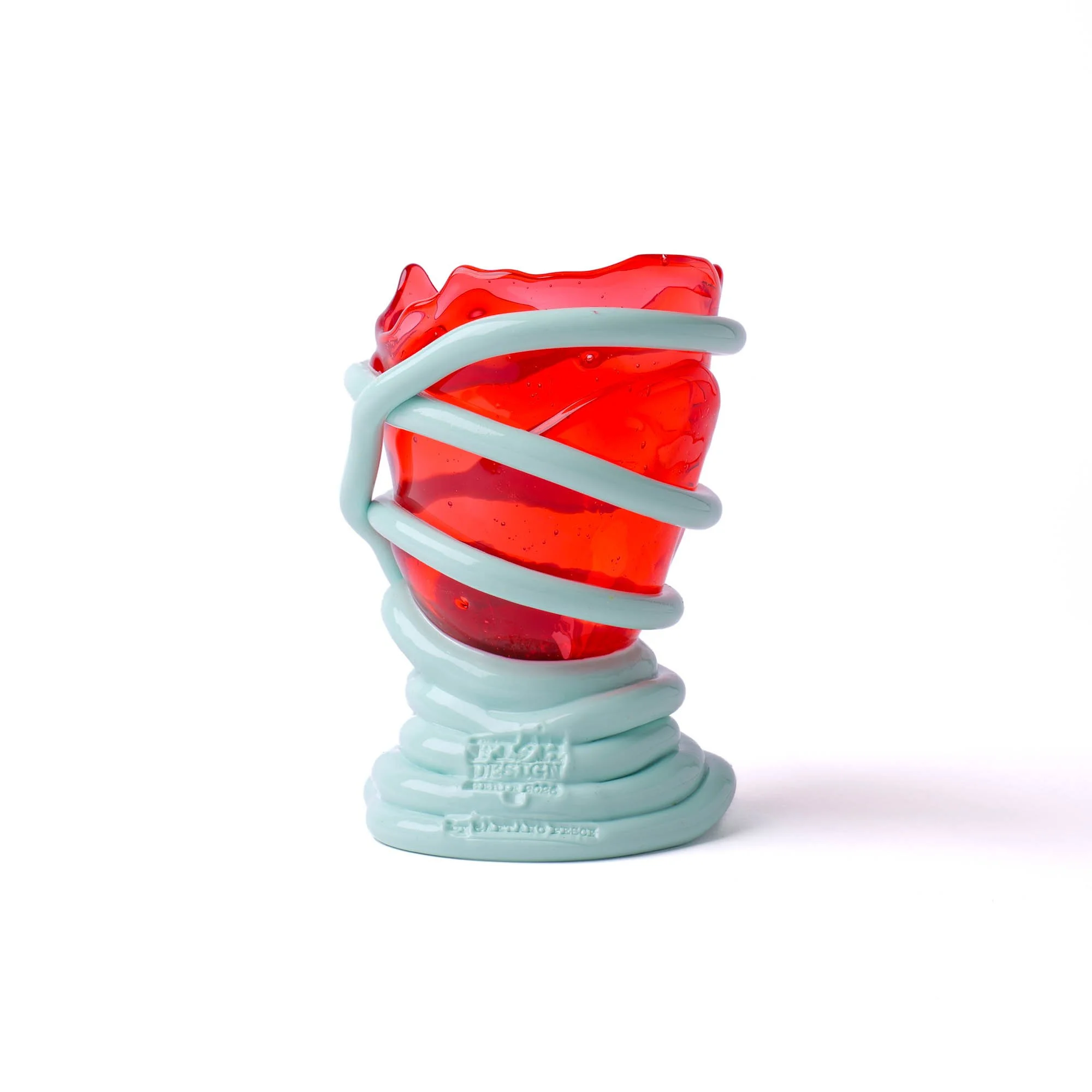 Pompitu II  XS - Clear Red, Aqua