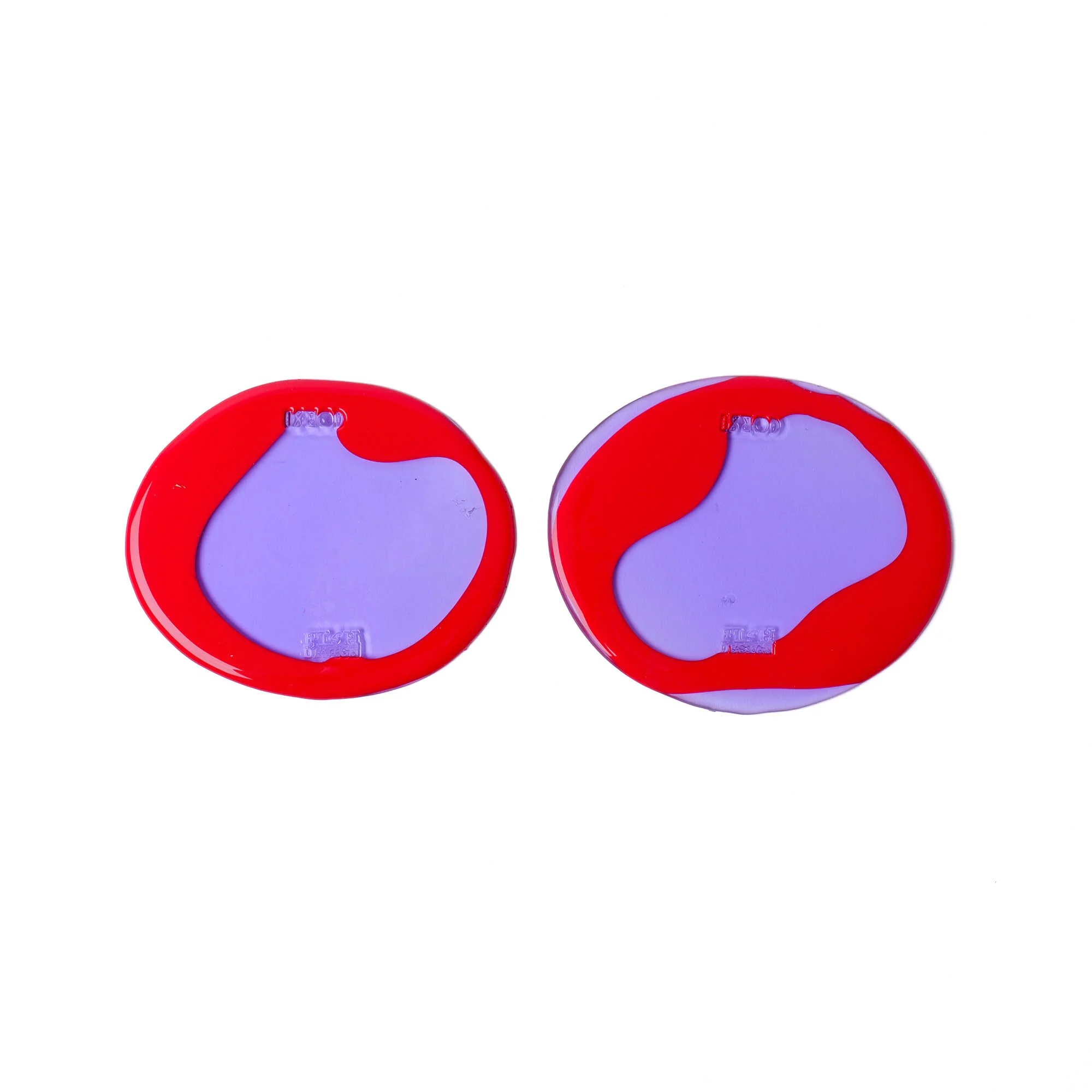 Table-Mates Small Set of Two - Clear Purple, Red