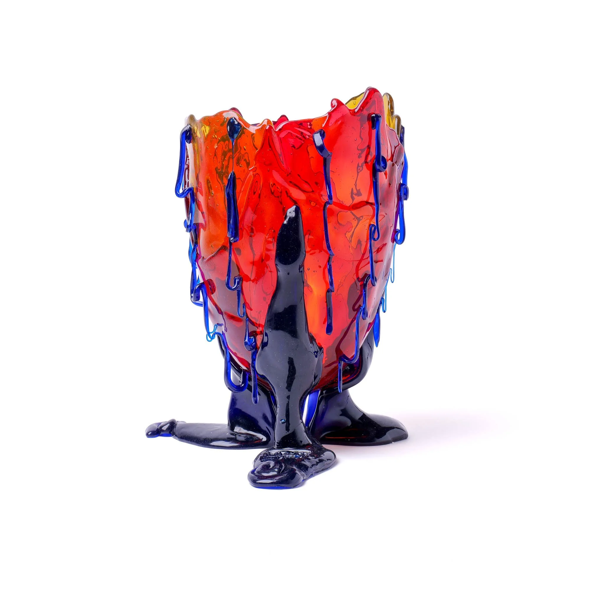 Clear Special Vase M - Clear Amber, Fuchsia, Blue