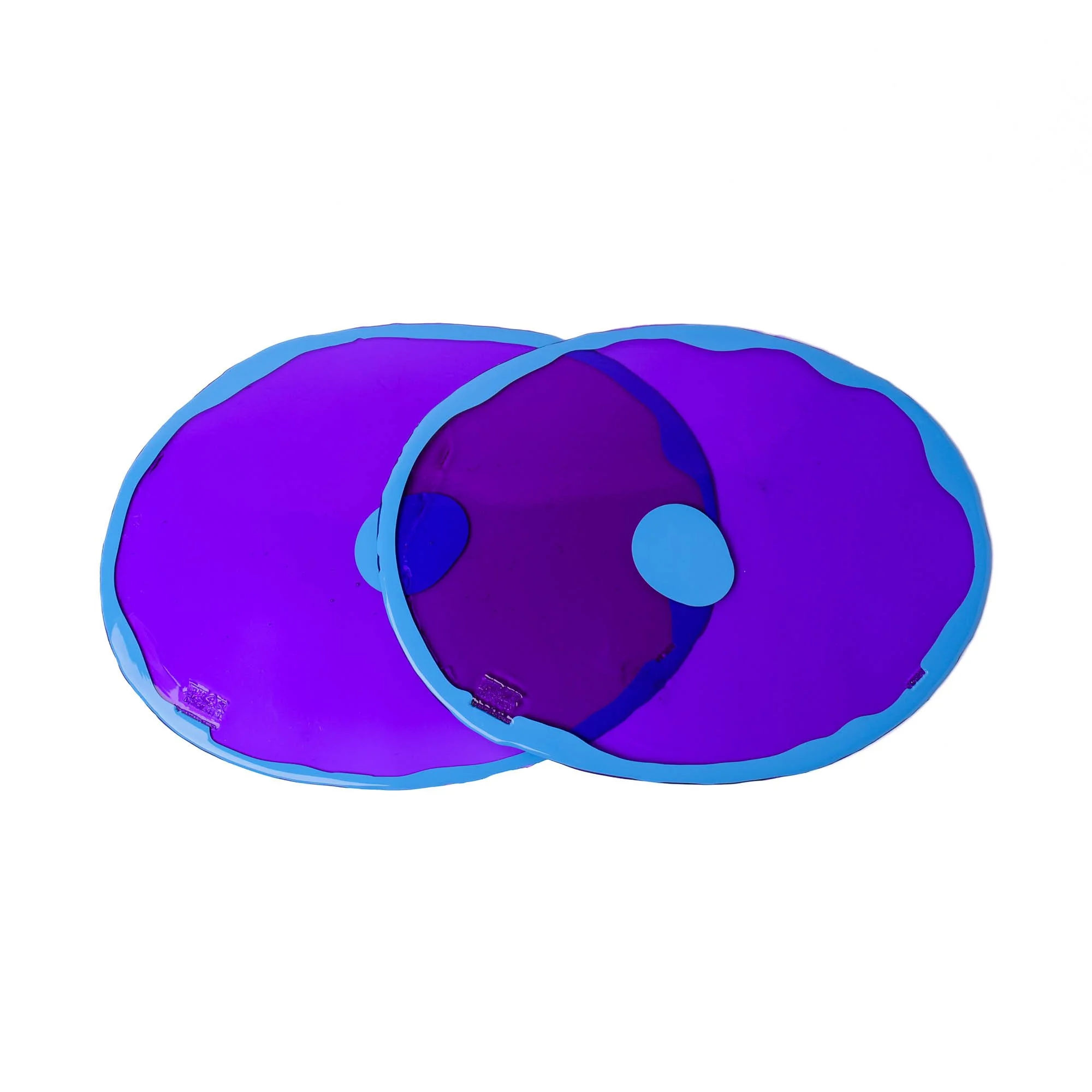 Table-Mates Placemat Set of Two RO - Clear Purple, Blue