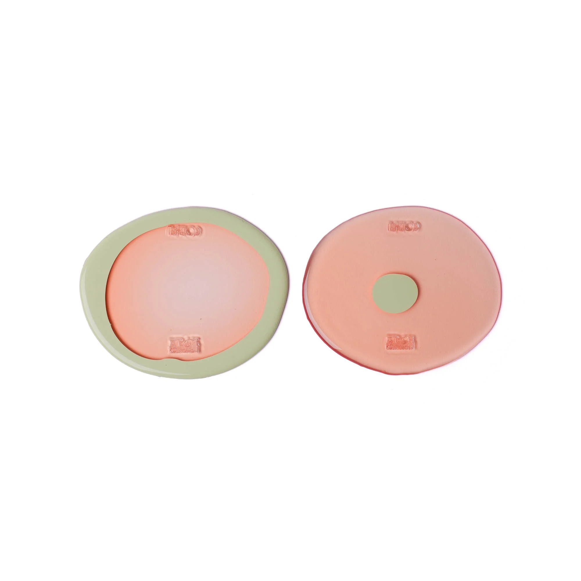 Set of 2 Table-Mates Small - Clear Light Ruby, Olive