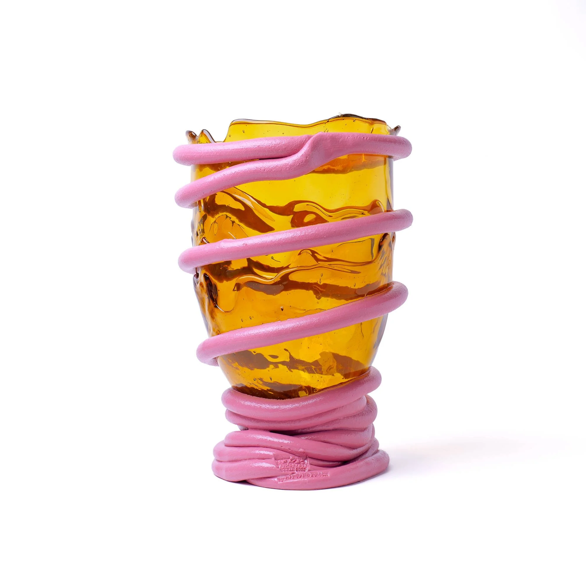 Pompitu I Vase - Clear Amber, Mauve