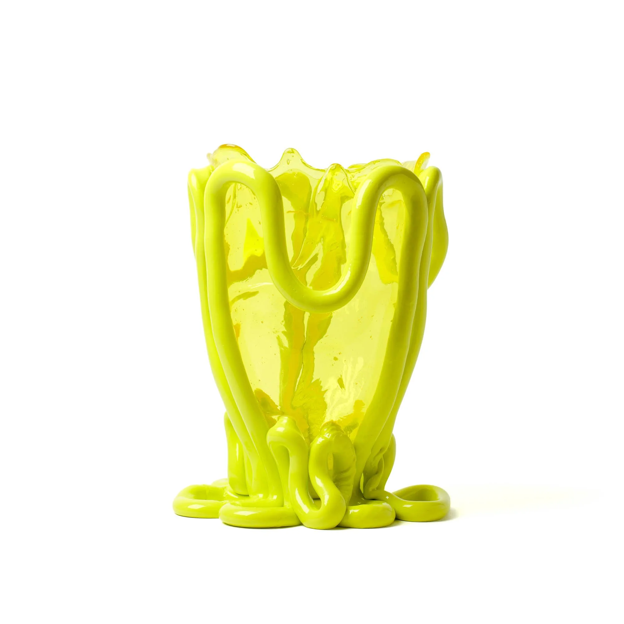 Indian Summer Vase - Clear Yellow, Fluo Yellow
