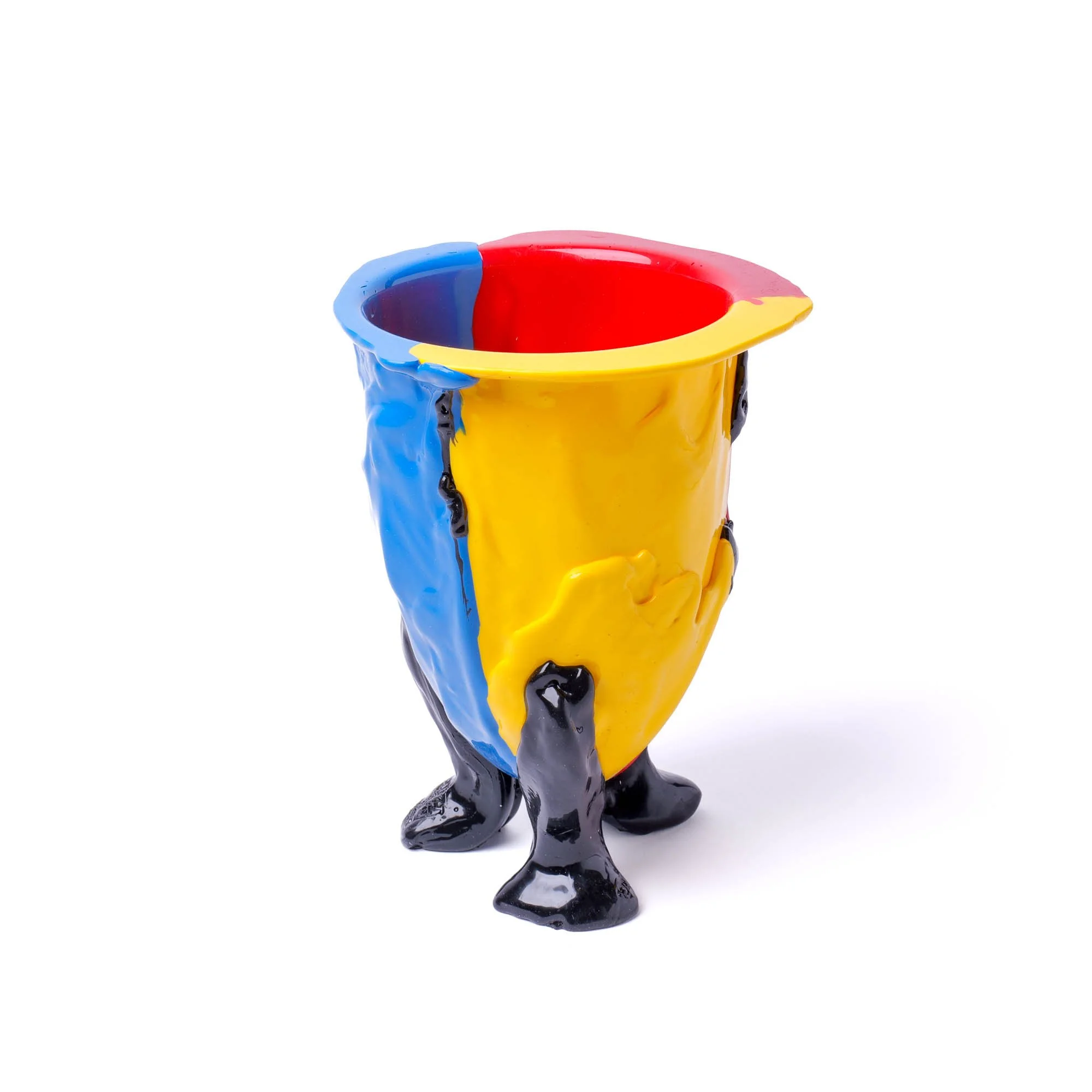 Amazonia Vase M - Matt Yellow, Red, Blue, Black 2