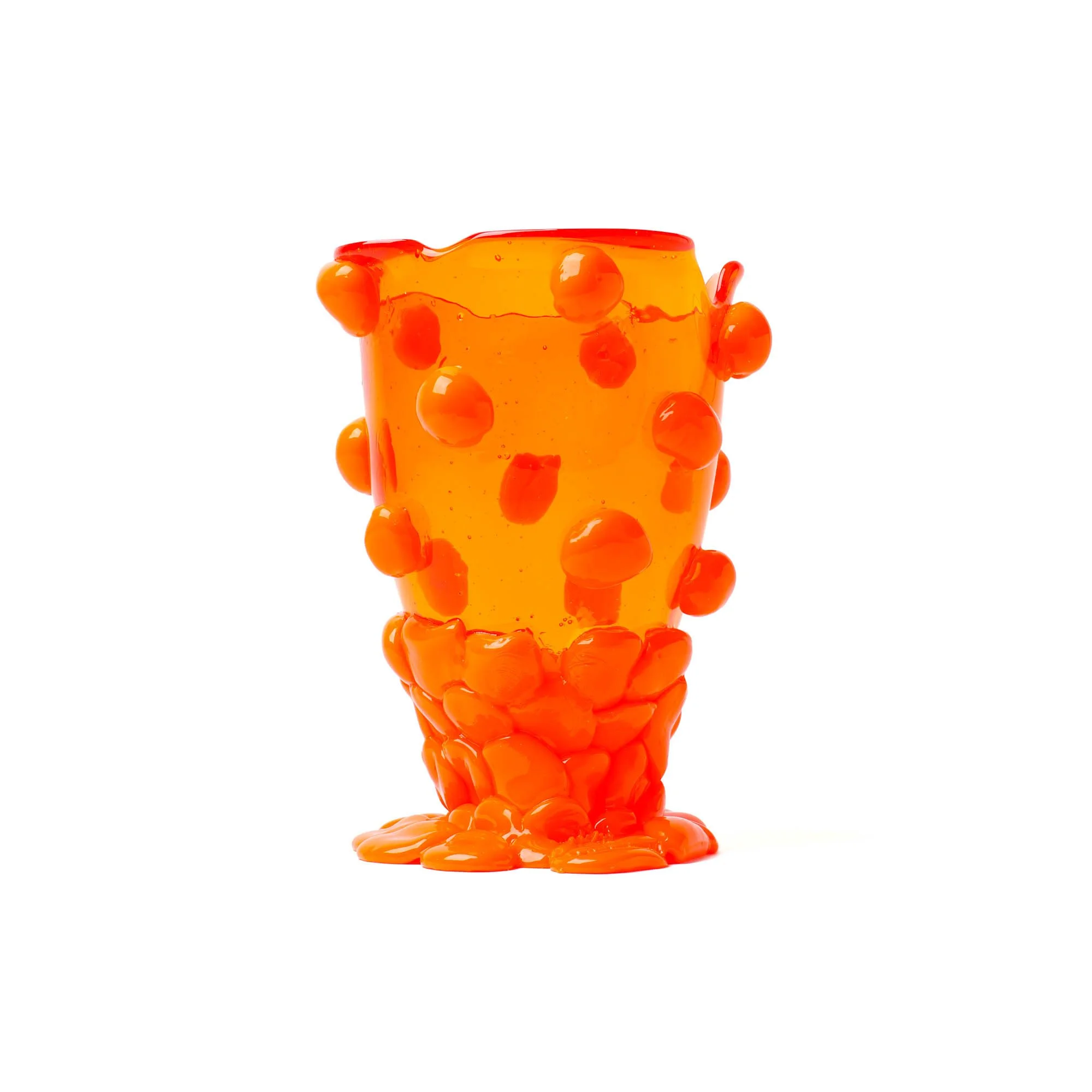 Nugget Vase - Clear Orange, Fluo Orange