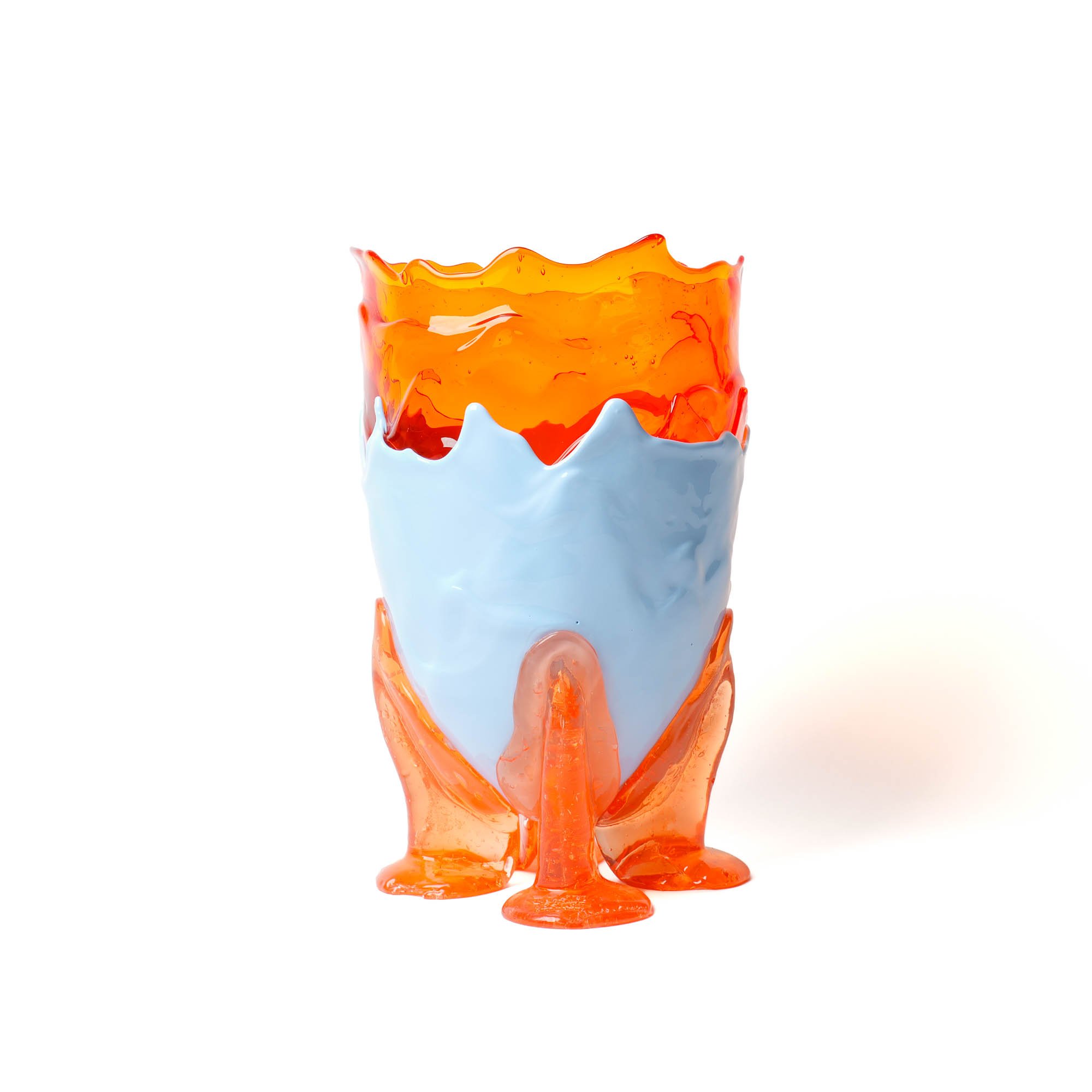 Clear Vase Extra Colour - Clear Orange, Periwinkle, Light Ruby