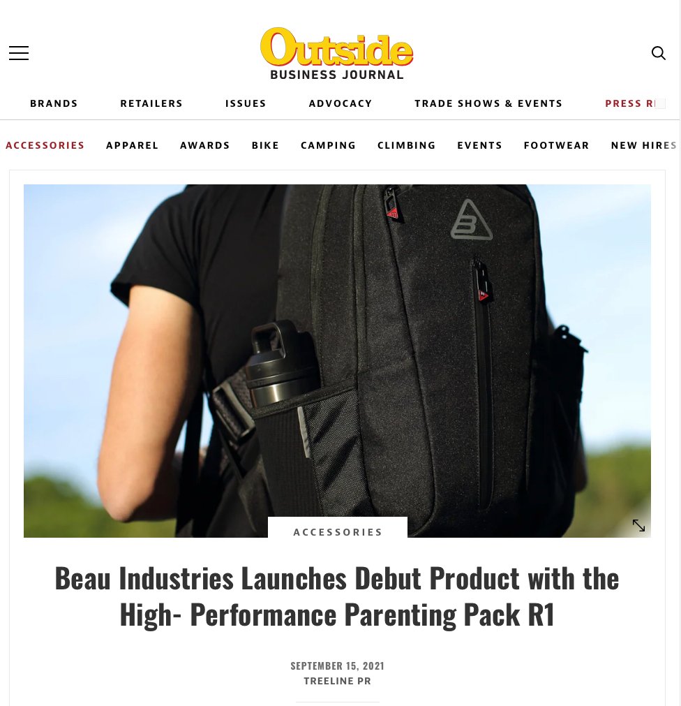Outside Business Journal: Beau Industries Launches Debut Products