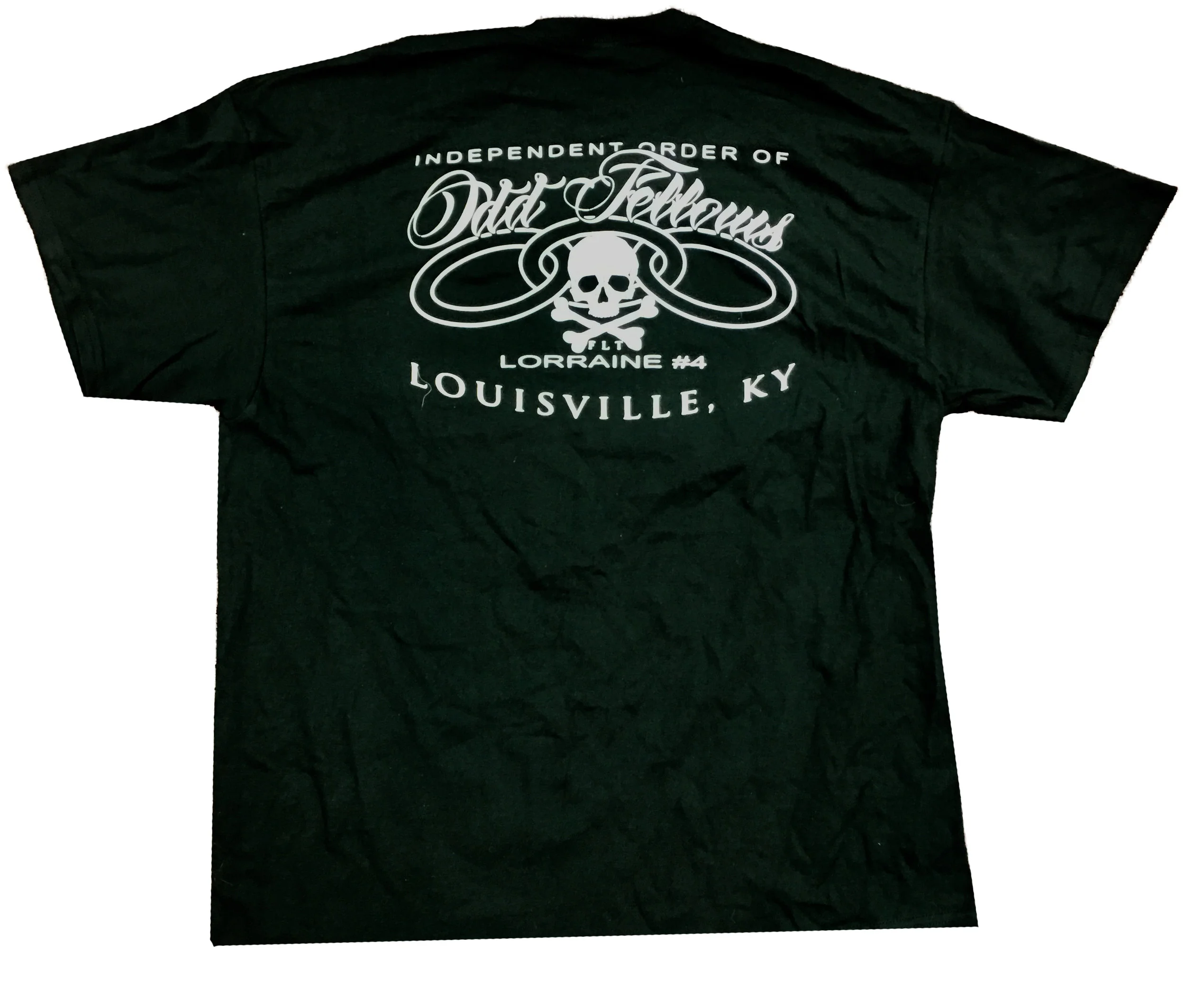 XL - Black Lorraine Lodge #4 Three Links &amp; Skull Shirt