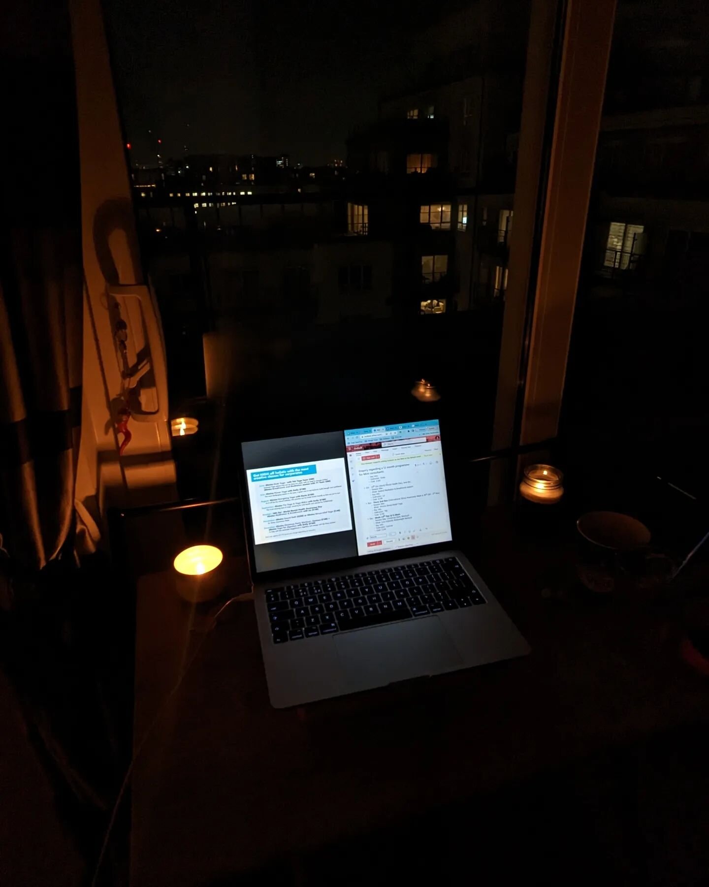 Planning an epic year-long program of wellness events for our newest client today - who likes the dark and moody WFH set up we've got going on here??

As a founder, I'm often working alone at home or in coffee shops (wework is SOOO pricey!) - I for o