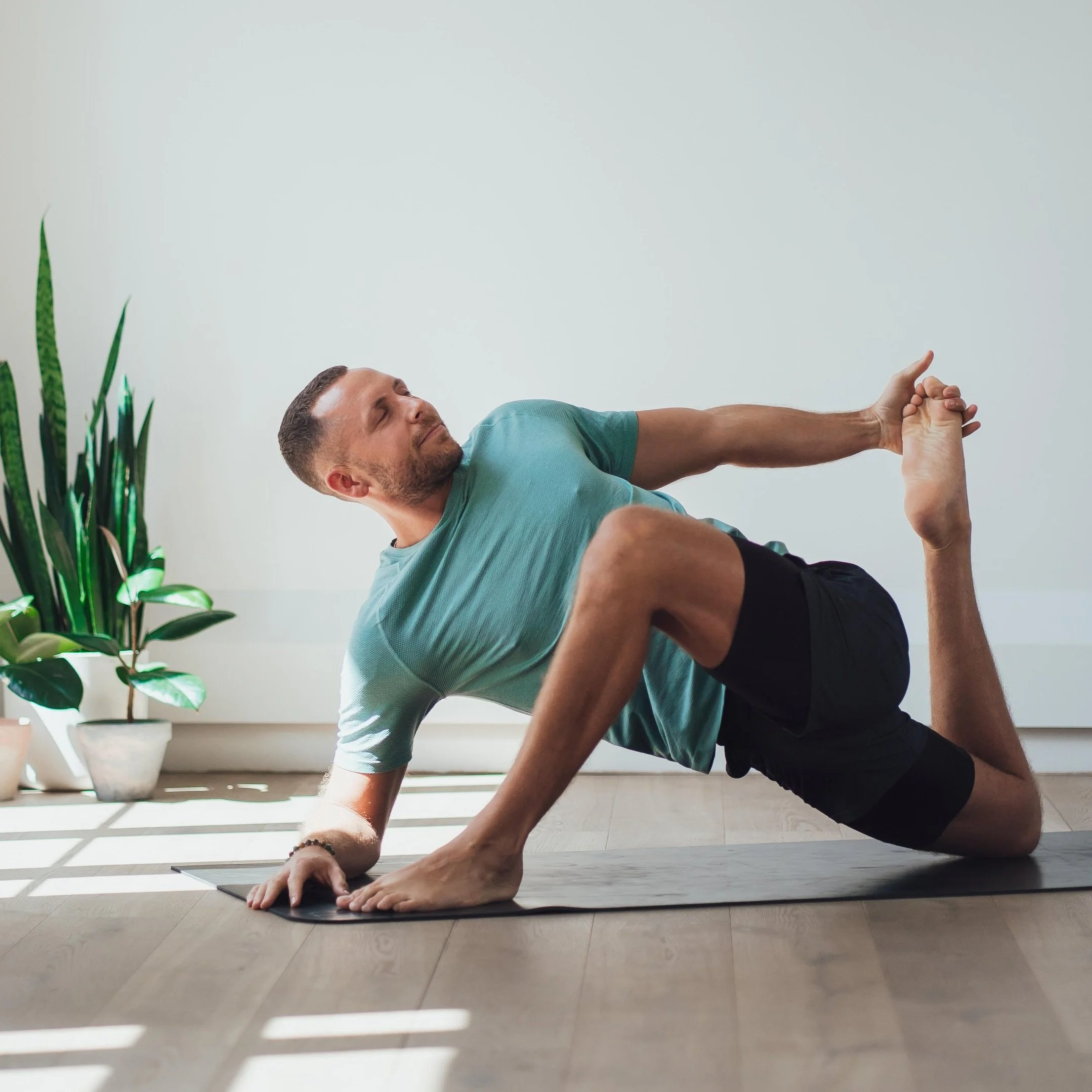 Man in yoga pose