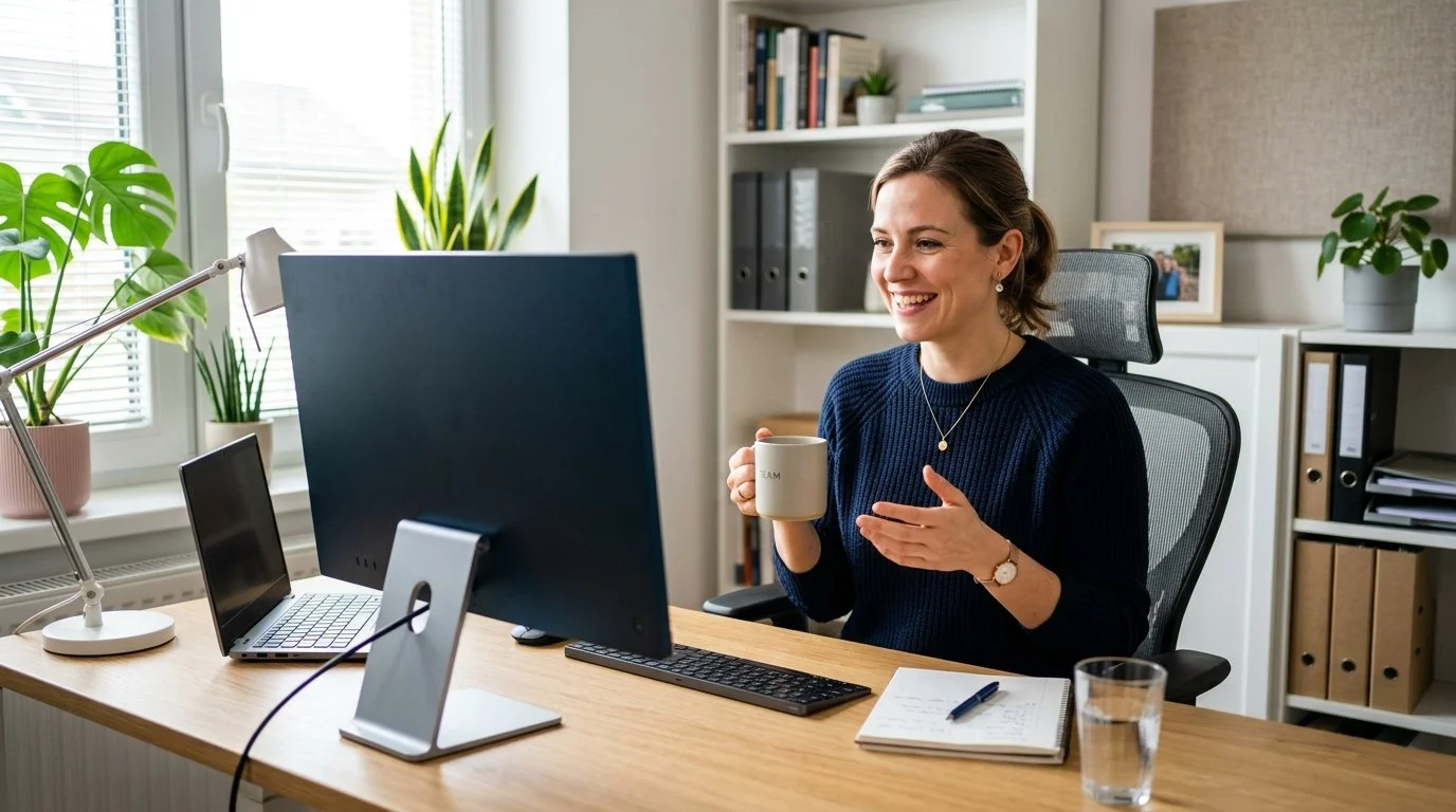 Woman working remotely which can cause digital loneliness