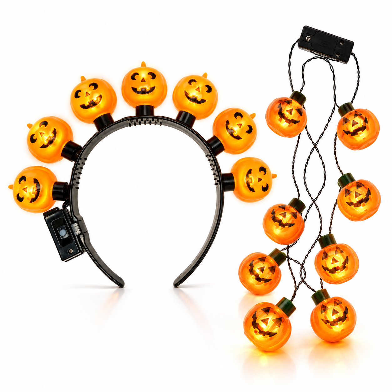 LED Wearable Accessories with Multiple Light Modes - Costume Accessories, Parties & Trick-or-Treat - Ages 3+