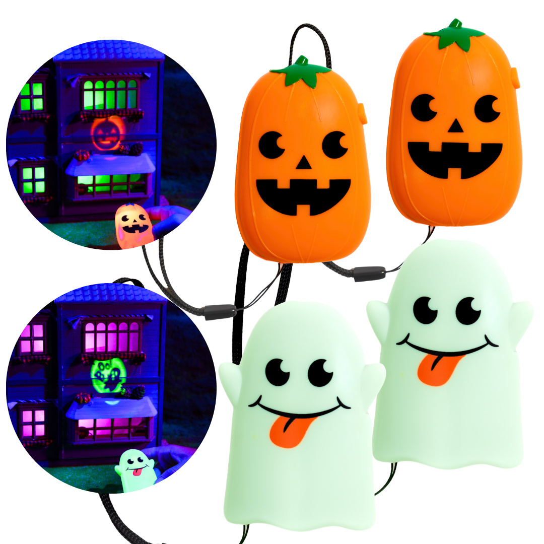 Ghost & Jack-O'-Lantern Image Projection - Party Favors & Classroom Prizes - Trick-or-Treat - Ages 3+