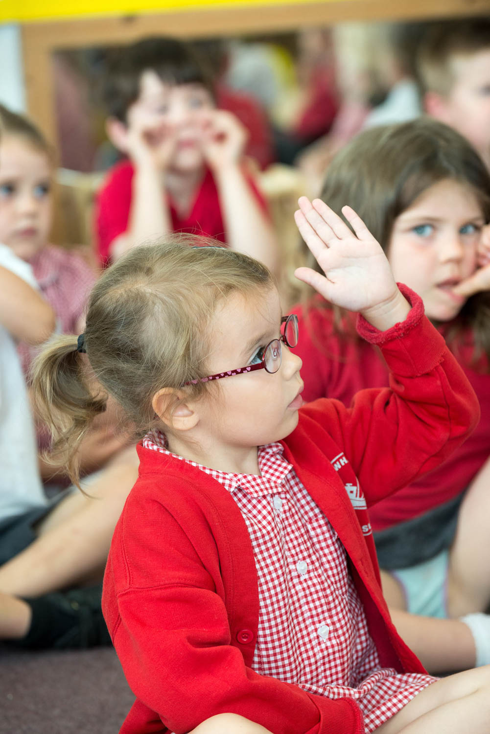 Primary school children in classroom