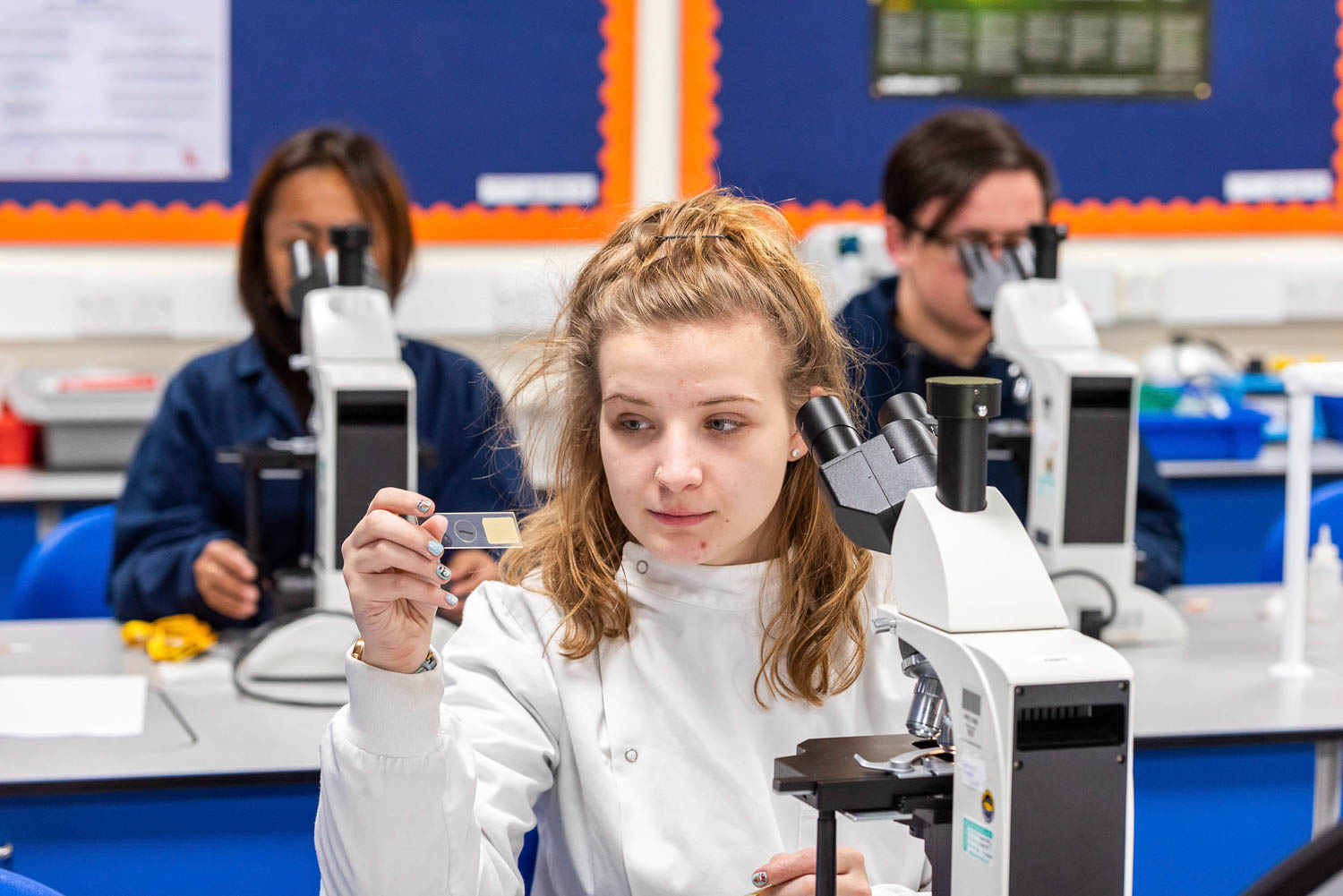 Student in chemistry lab