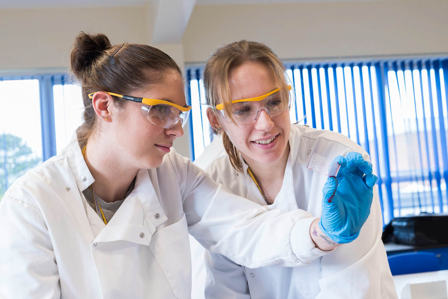 Student in chemistry lab