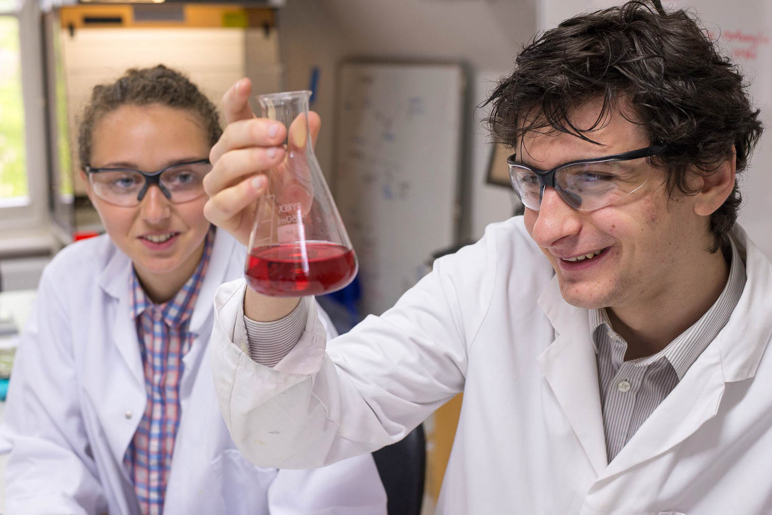 Student in chemistry lab