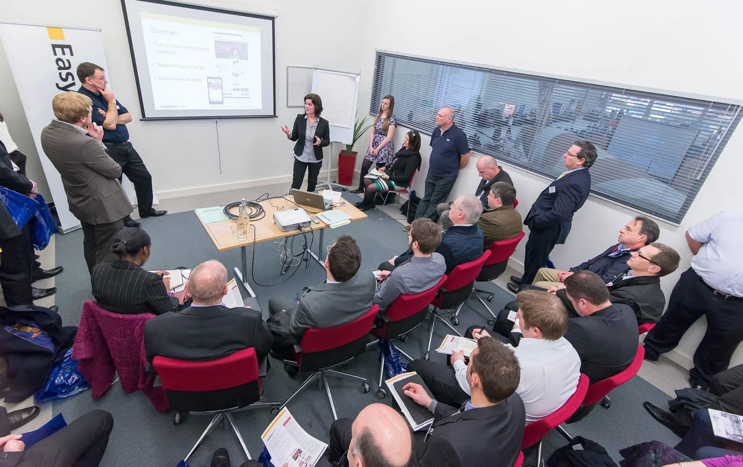 Conference audience in small room