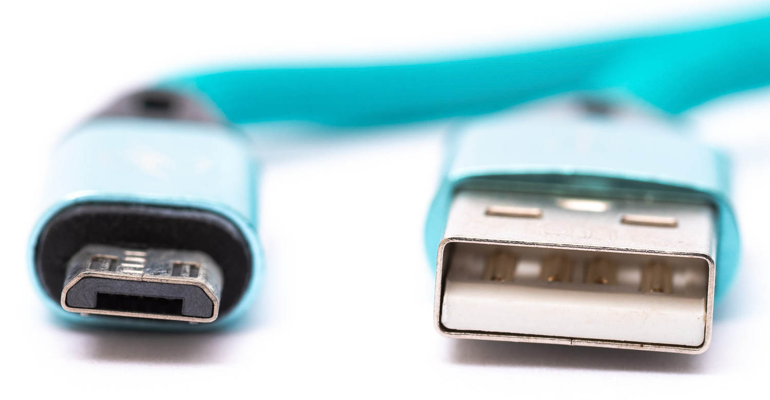 USB cable close up