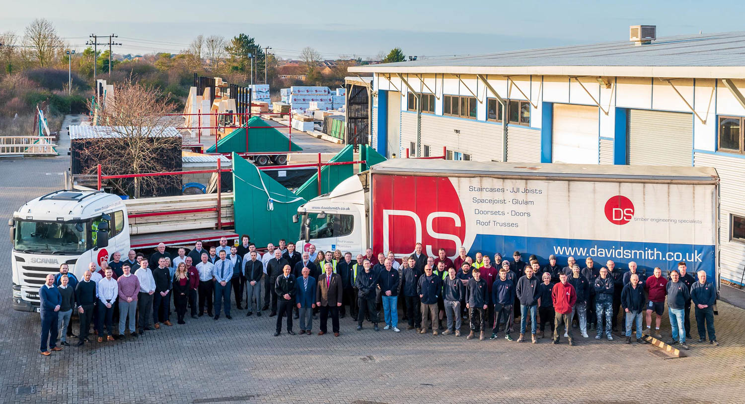 Large Group Photo of workforce at David Smith in St Ives