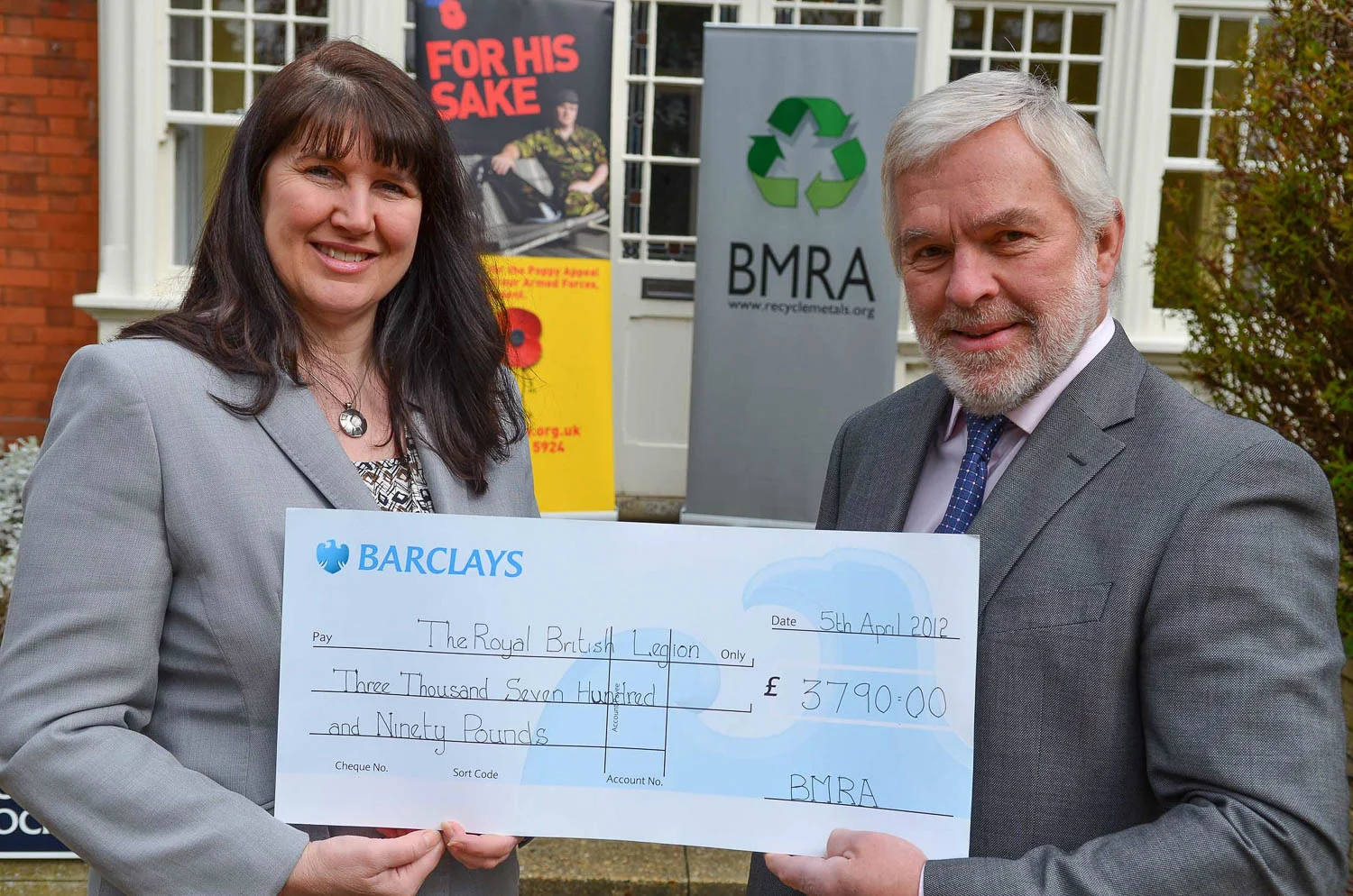 BMRA presents a cheque to British Legion