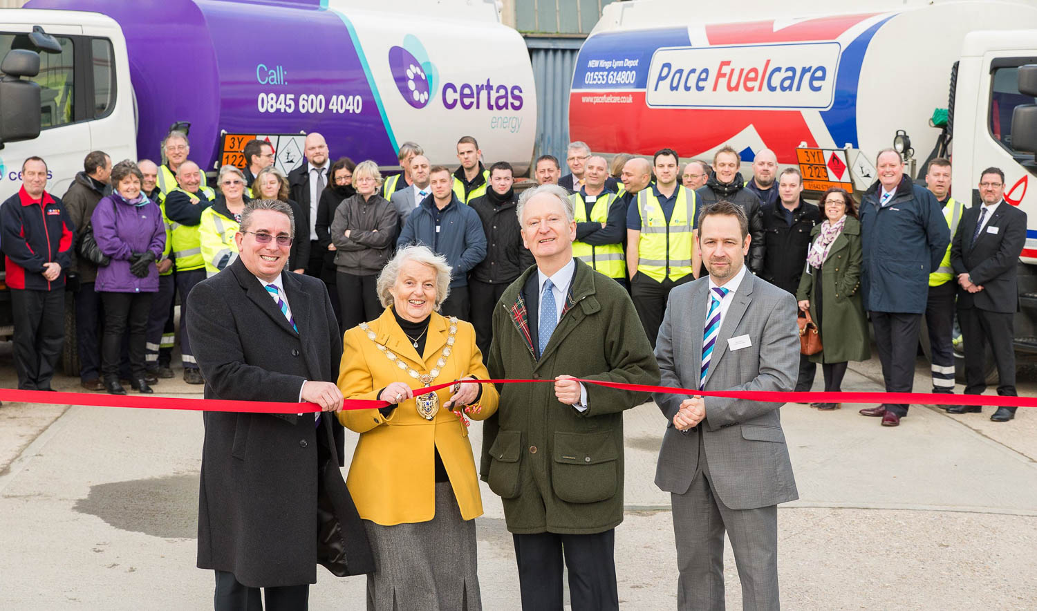 Ribbon cutting of the Pace Fuelcare depot in Kings Lynn