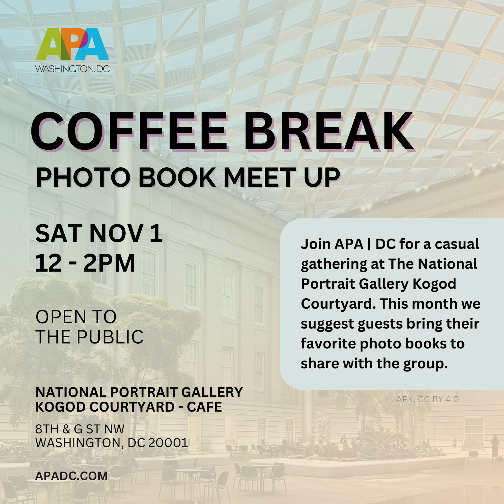 APA | DC: November Coffee Break - Photo Book Meet Up