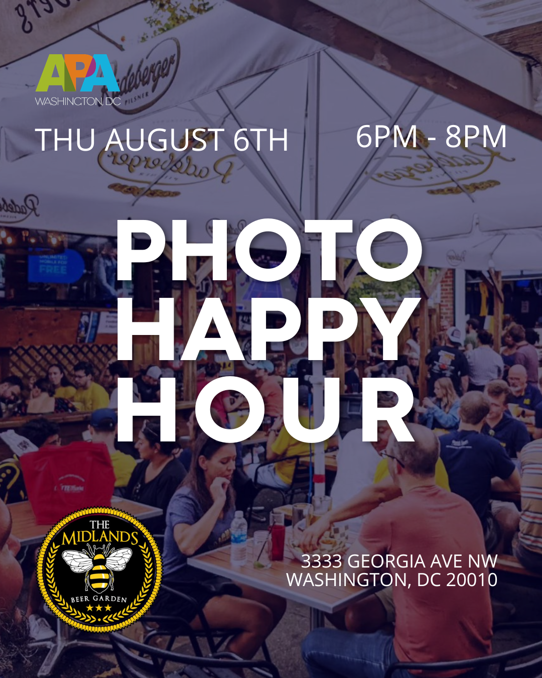 APA | DC: Happy Hour - The Midlands Beer Garden - August 6th