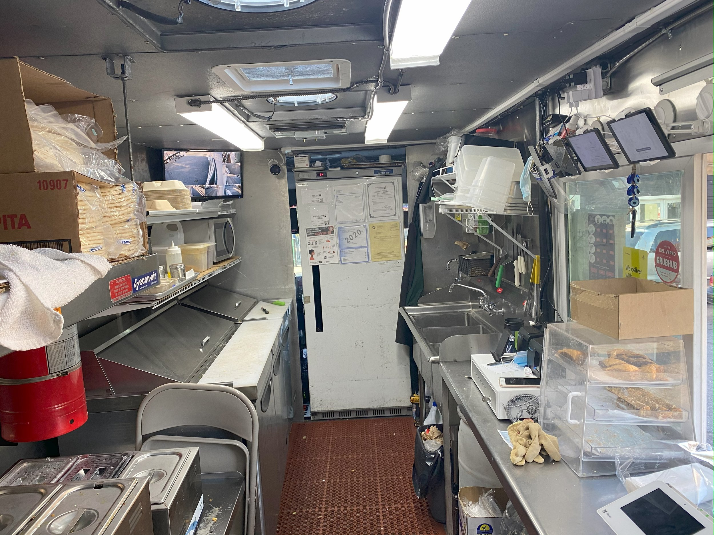  Photo:  Interior view of food truck. 