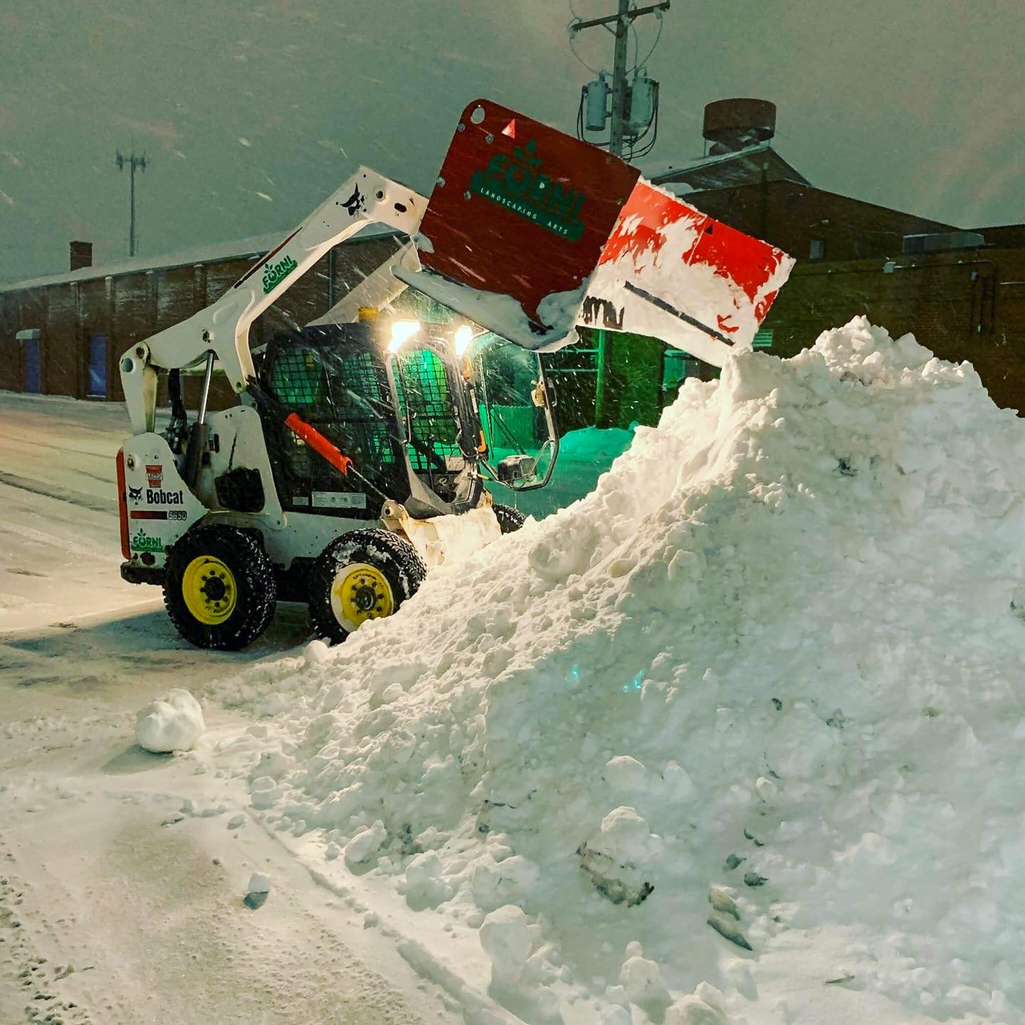 Commercial snow plowing and salting services