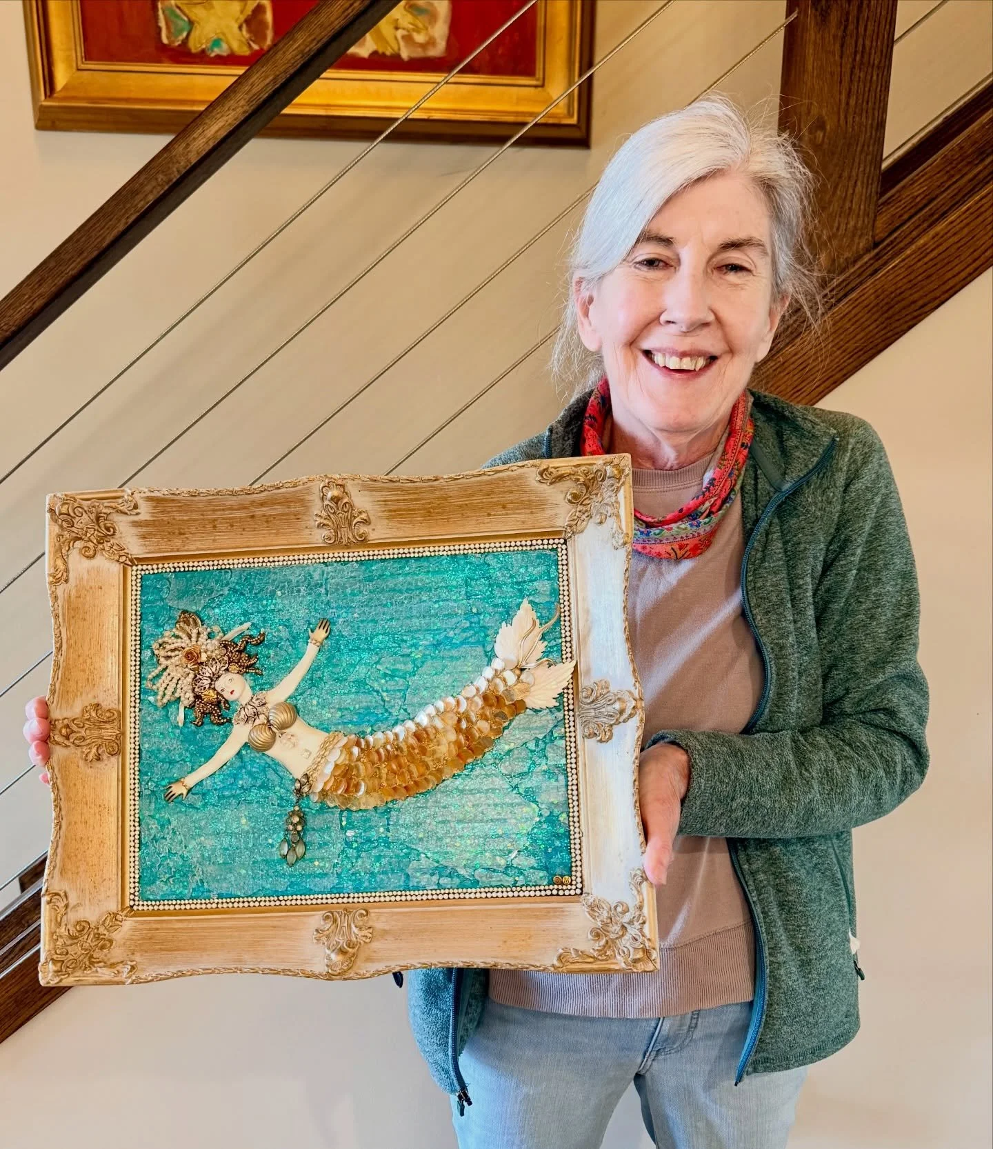 Thank you Theresa! Enjoy Neptune&rsquo;s Muse #22. Who doesn&rsquo;t love a mermaid?#mosaicmermaid #mosaicart #debramagermosaics