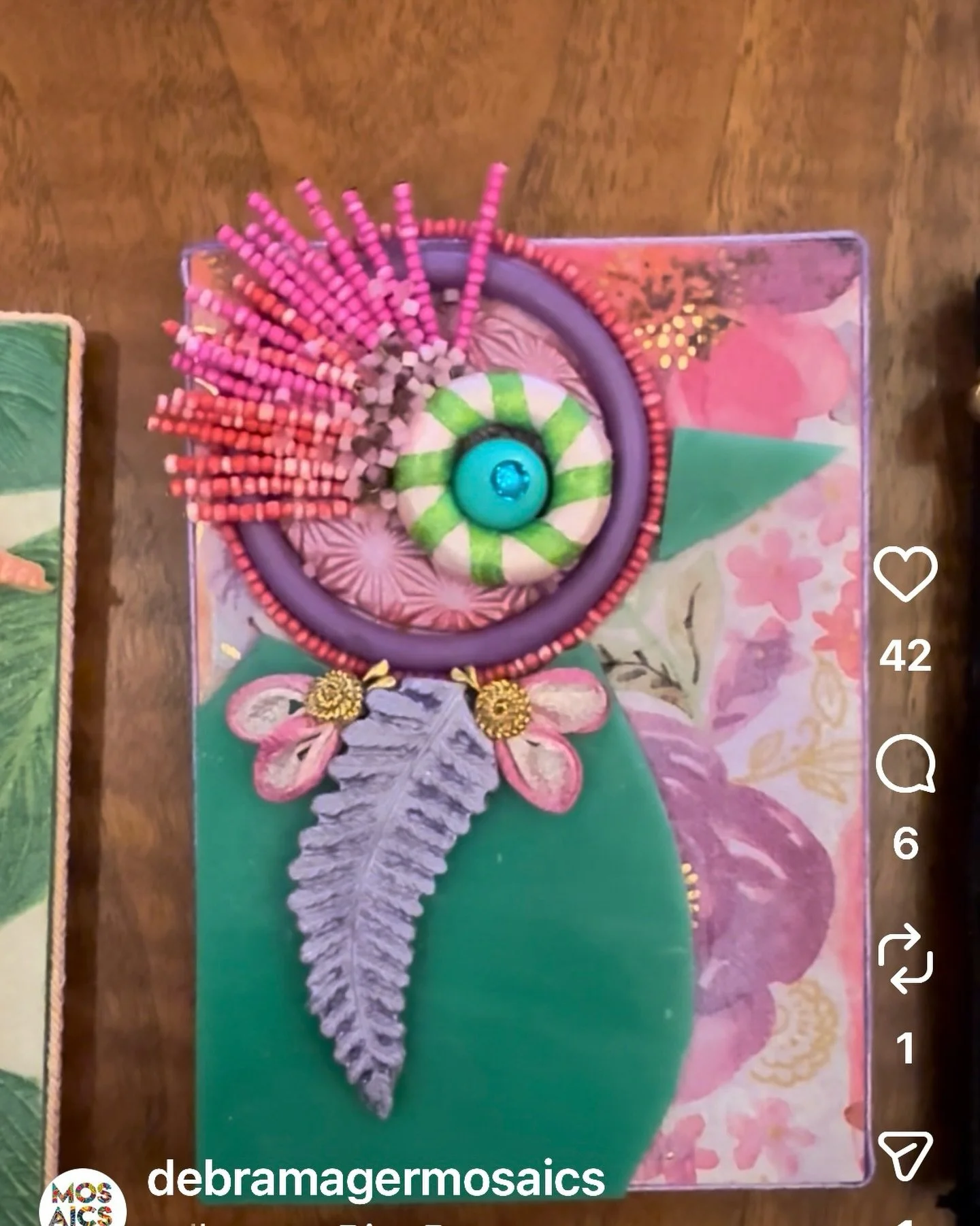 This sweetie is flying off to Arkansas . Thanks Darlene! All my Feathered Friends are available in my website shop. #debramagermosaics #birdart #mosaicart #ashevillemosaics