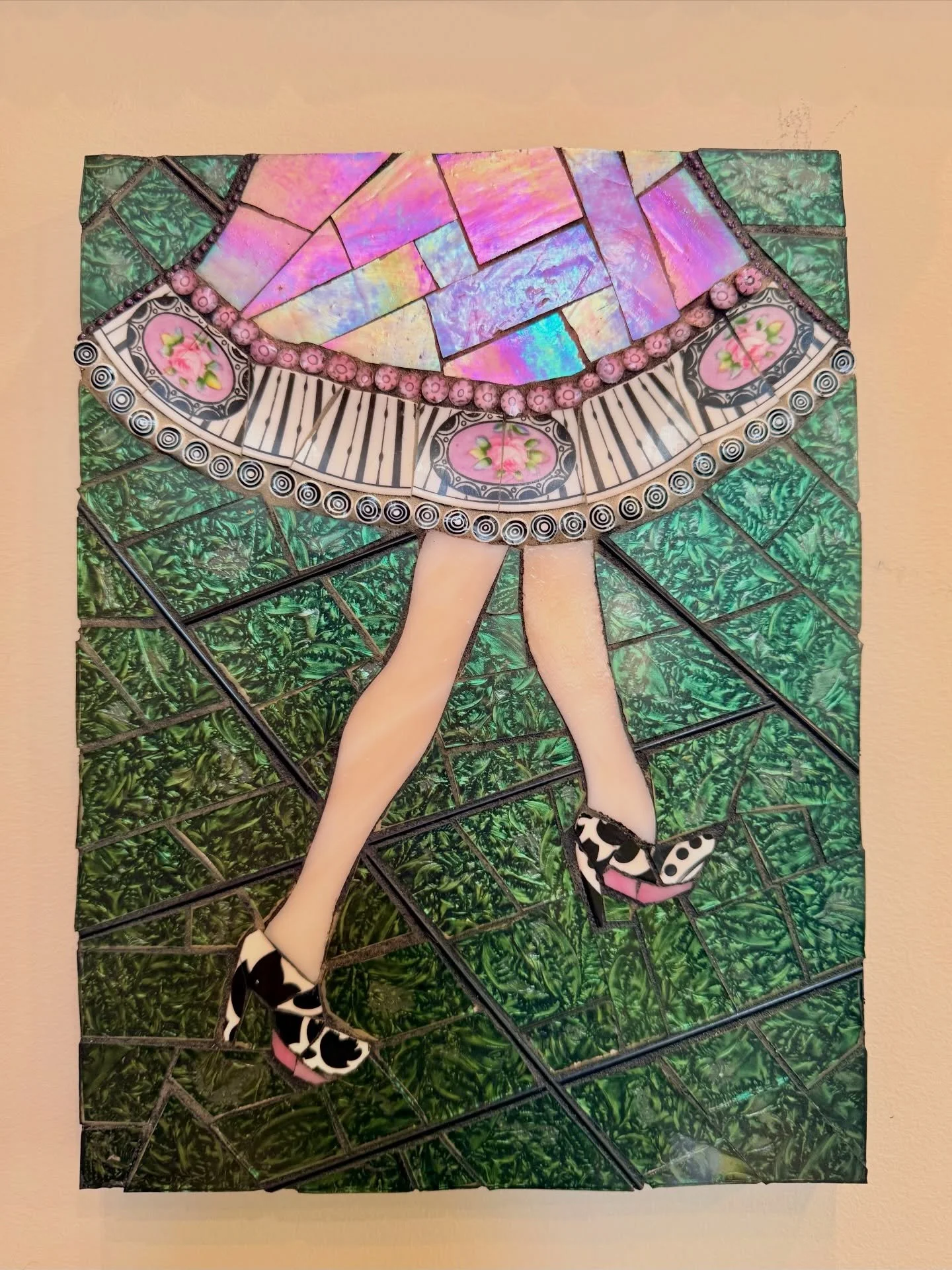 I&rsquo;ll See You There.  #mosaic #mosaicart #mosaicdress #debramagermosaics