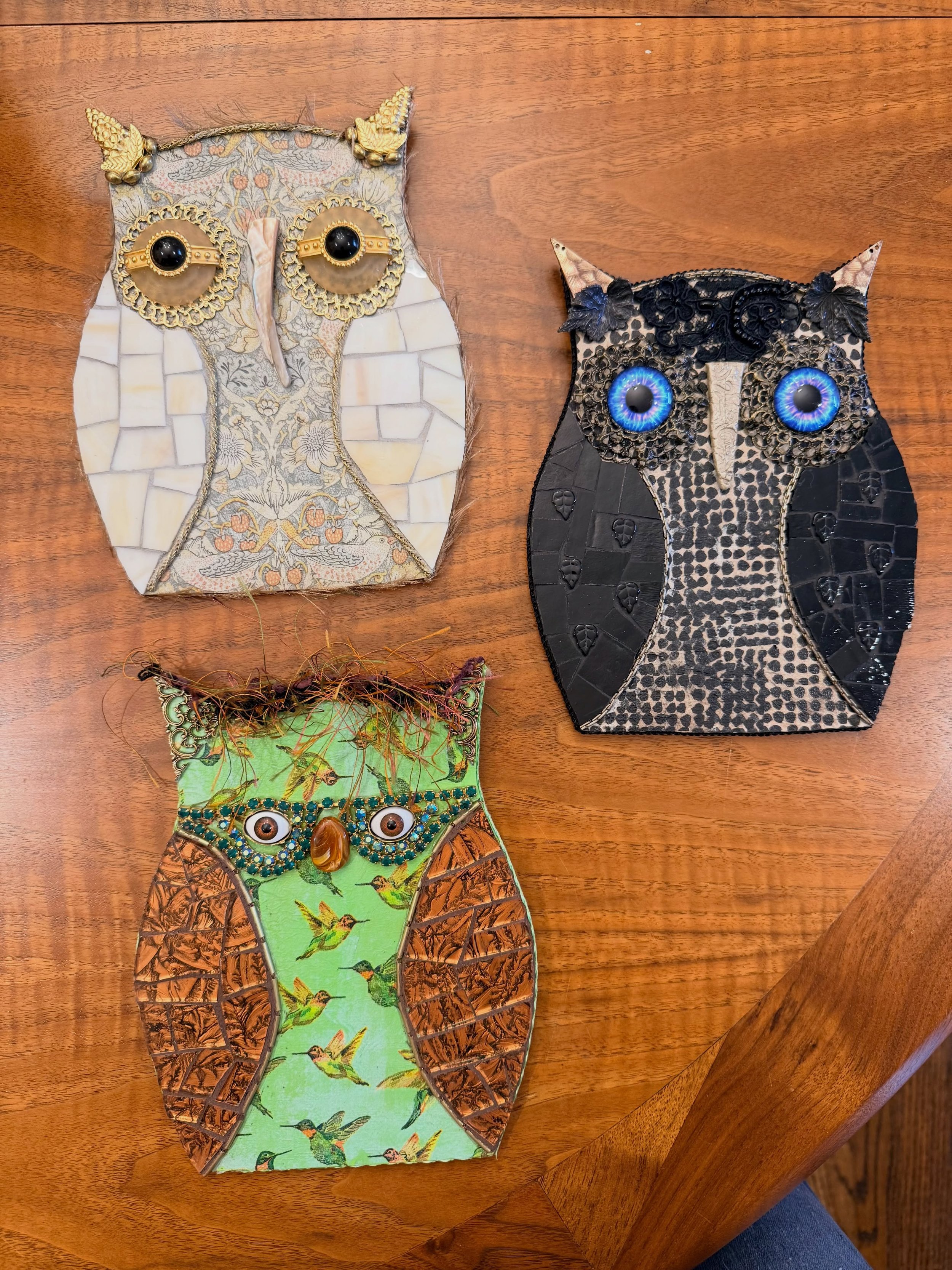 Owls. #mosaicart #owlart #debramagermosaics