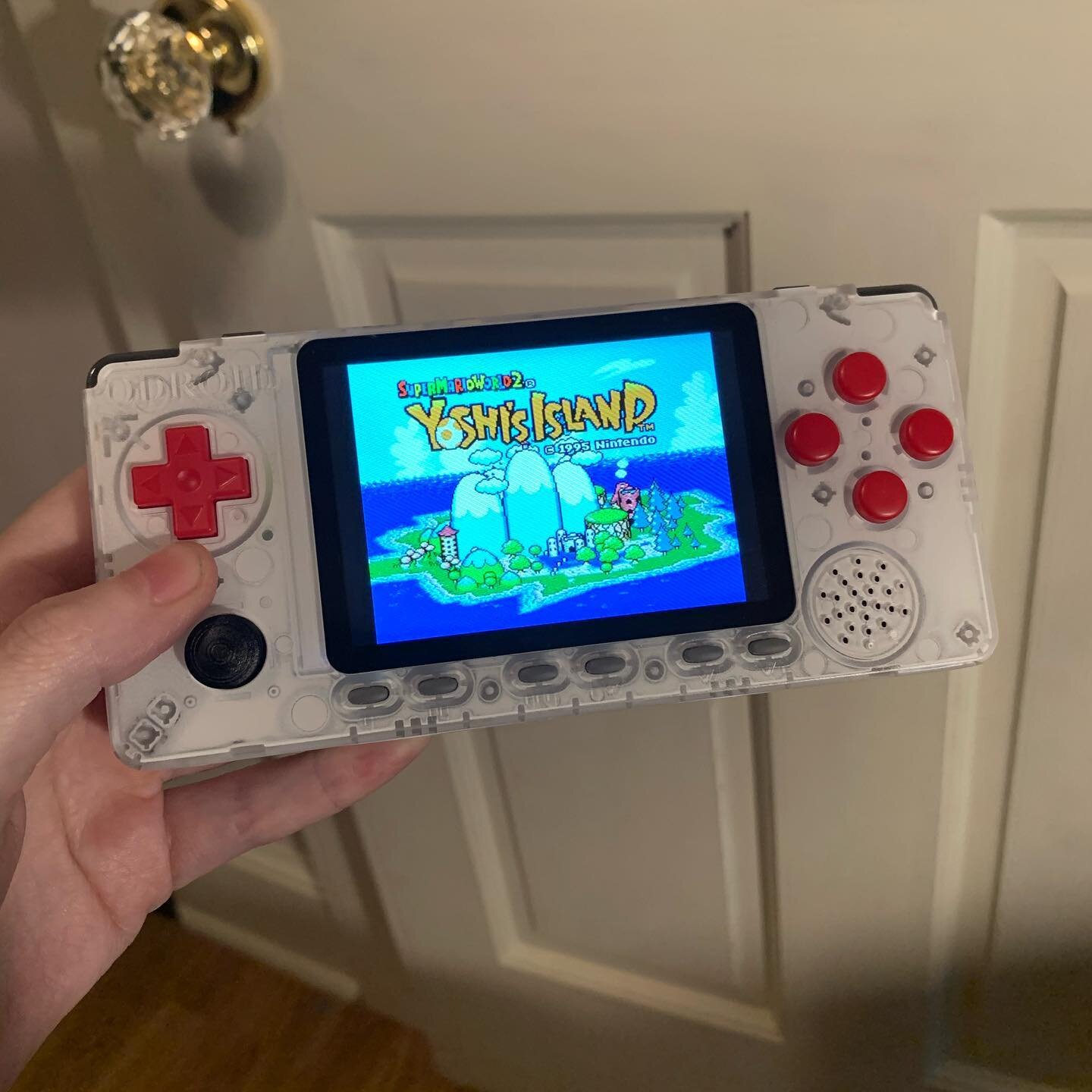 My first customized OGA-BE white with red btns - using (gameboy pocket buttons) turned out nice! I live that these are customizable - #odroidgoadvance-be #bornagainnerd #retrogaminghandheld #odroid #hardkernel #stayinstayhealthy
