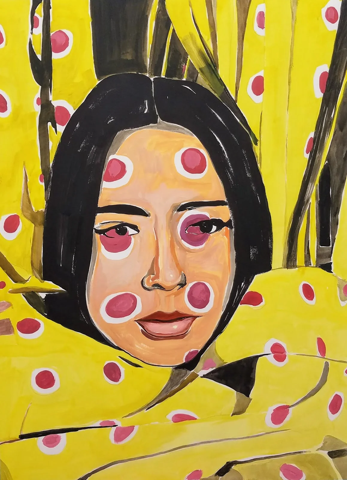 Nicole. Gouache on paper, 30” x 22”