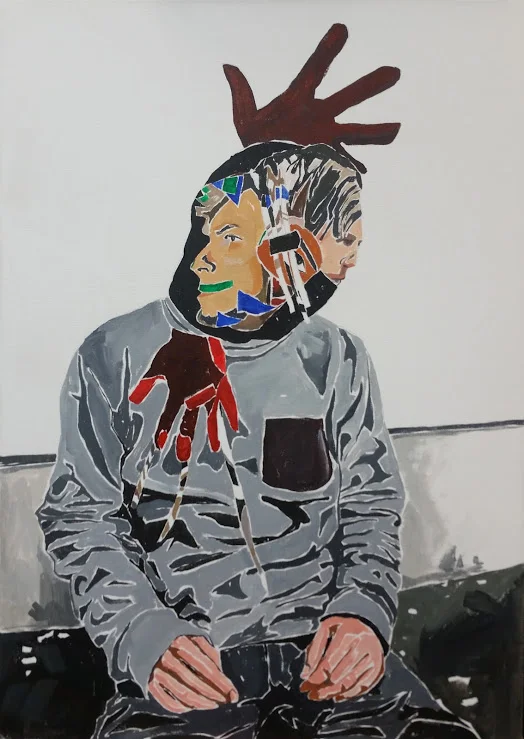 Chris. Gouache on canvas, 28”x 20”