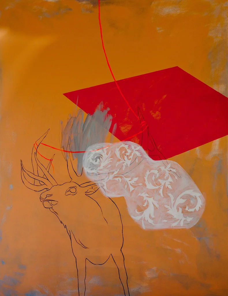 Utah State Animal. Oil and acrylic on canvas, 88”x 68”