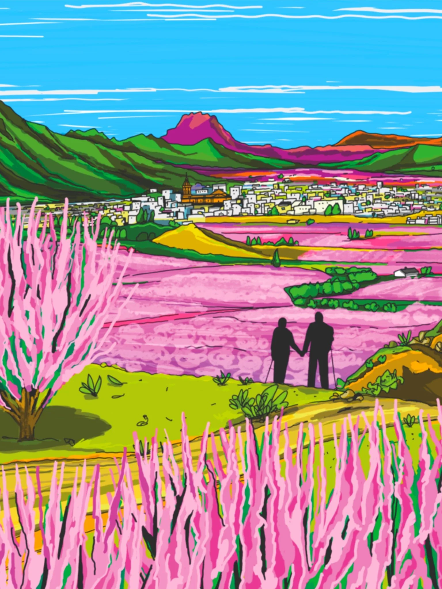 Floración de Cieza lámina ilustrada por Eloy González