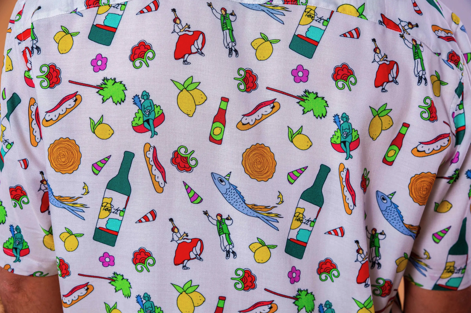 Detalle del estampado Murcia Ilustrada para Sir Lemon